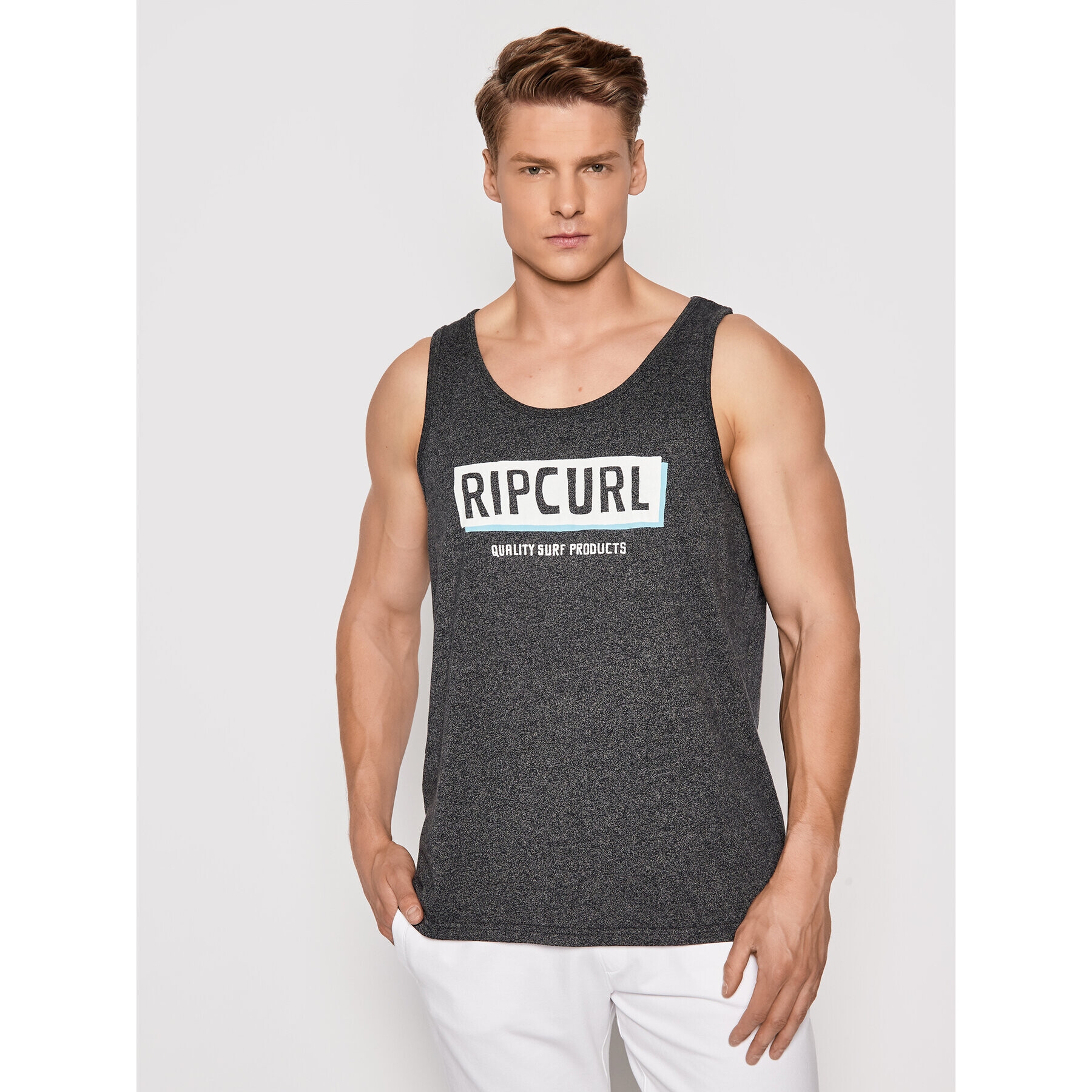 Rip Curl Мъжки топ Boxed CTESC9 Сив Standard Fit - Pepit.bg