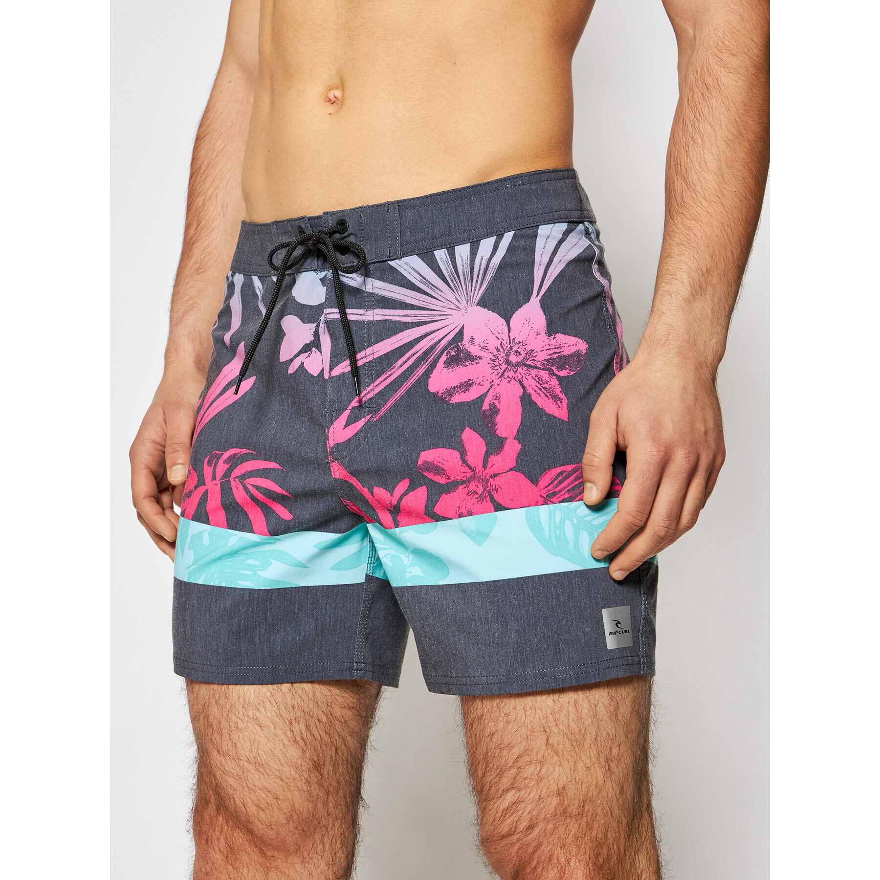 Rip Curl Плувни шорти Mirage Retro Jungle Сив Regular Fit - Pepit.bg