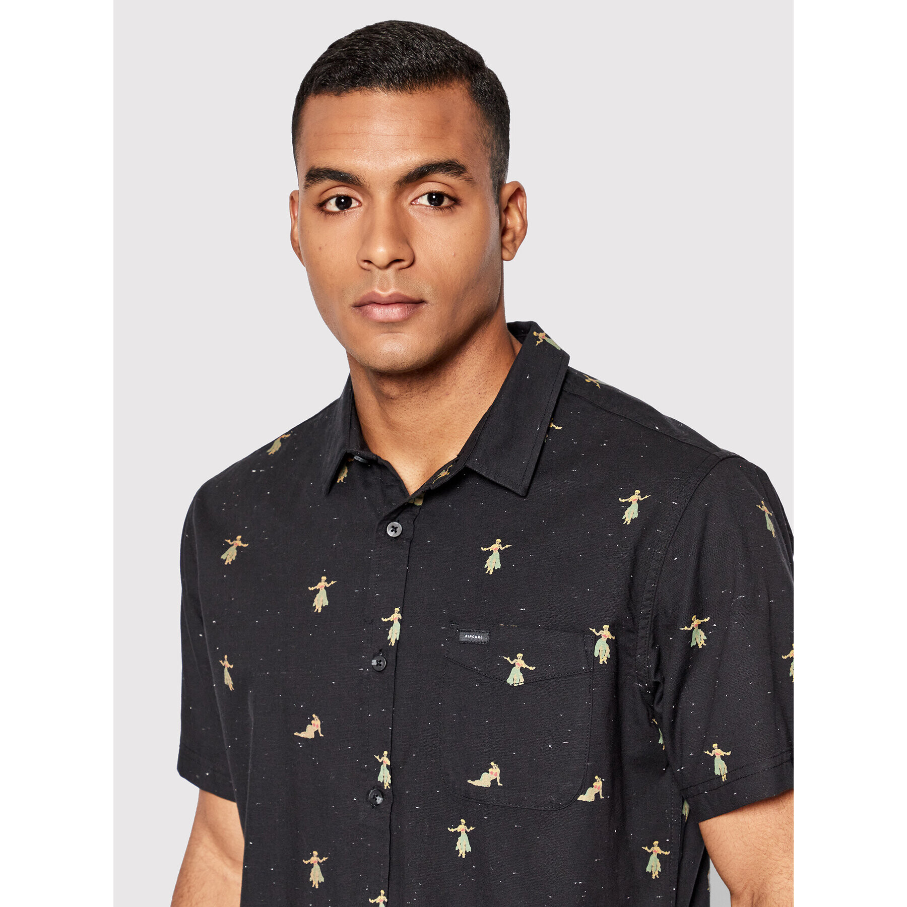 Rip Curl Риза Hula CSHHQ9 Черен Standard Fit - Pepit.bg