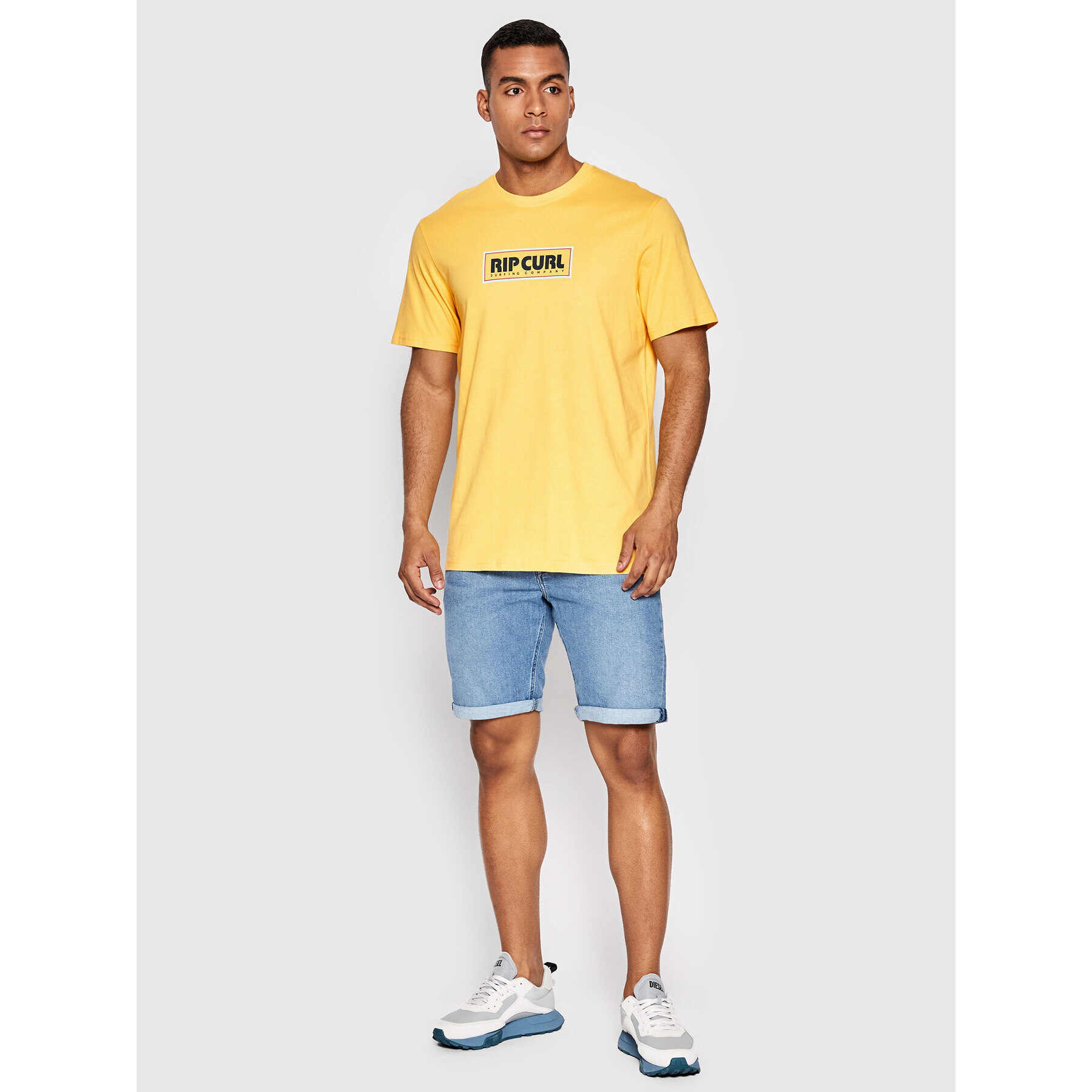 Rip Curl Тишърт Big Mumma CTEUG9 Жълт Regular Fit - Pepit.bg