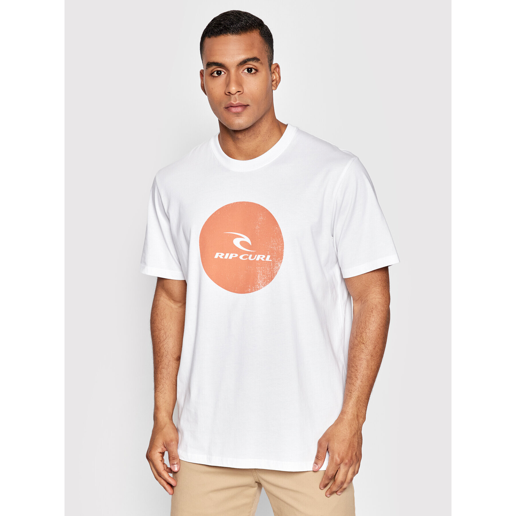 Rip Curl Тишърт Corp Icon CTEXB9 Бял Regular Fit - Pepit.bg