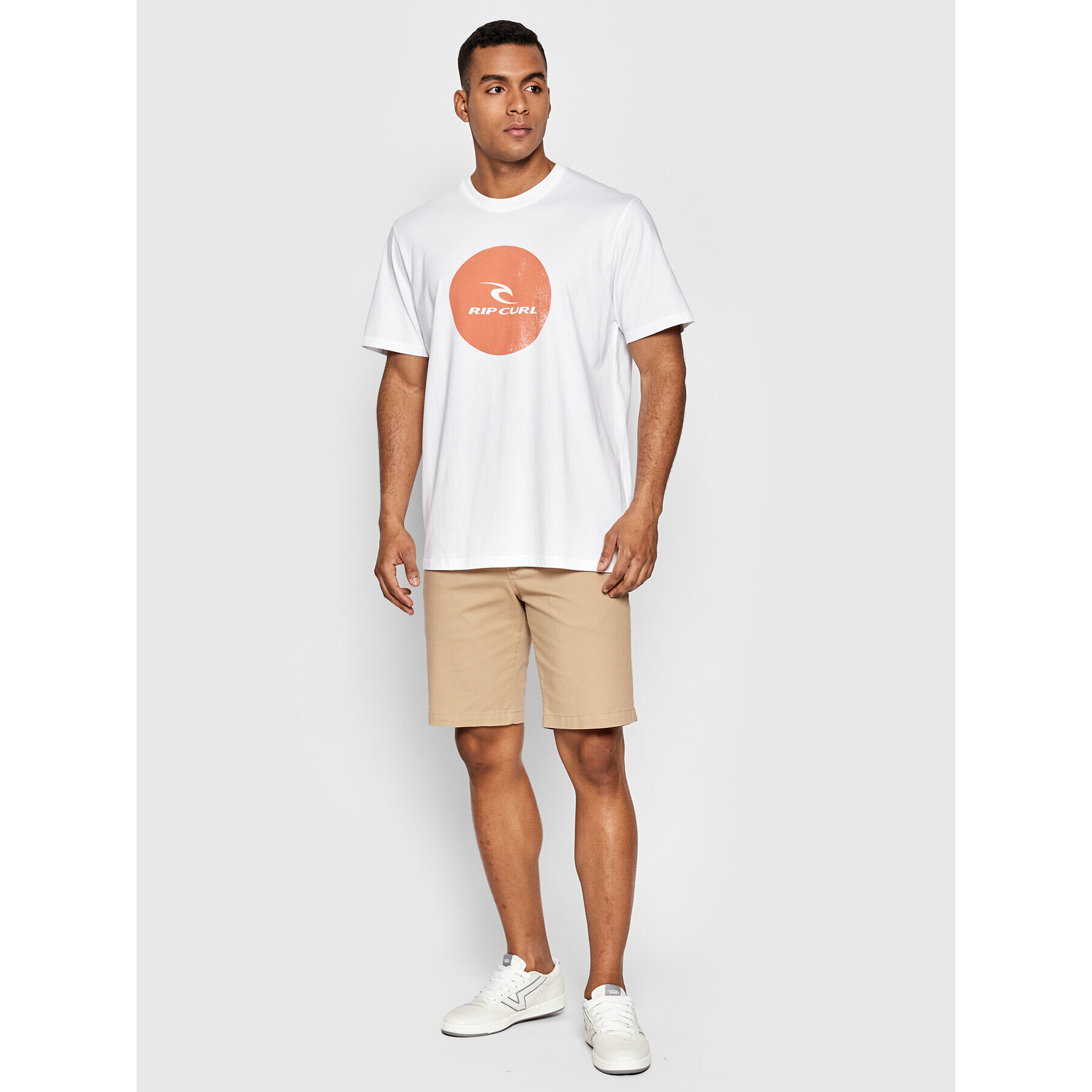 Rip Curl Тишърт Corp Icon CTEXB9 Бял Regular Fit - Pepit.bg
