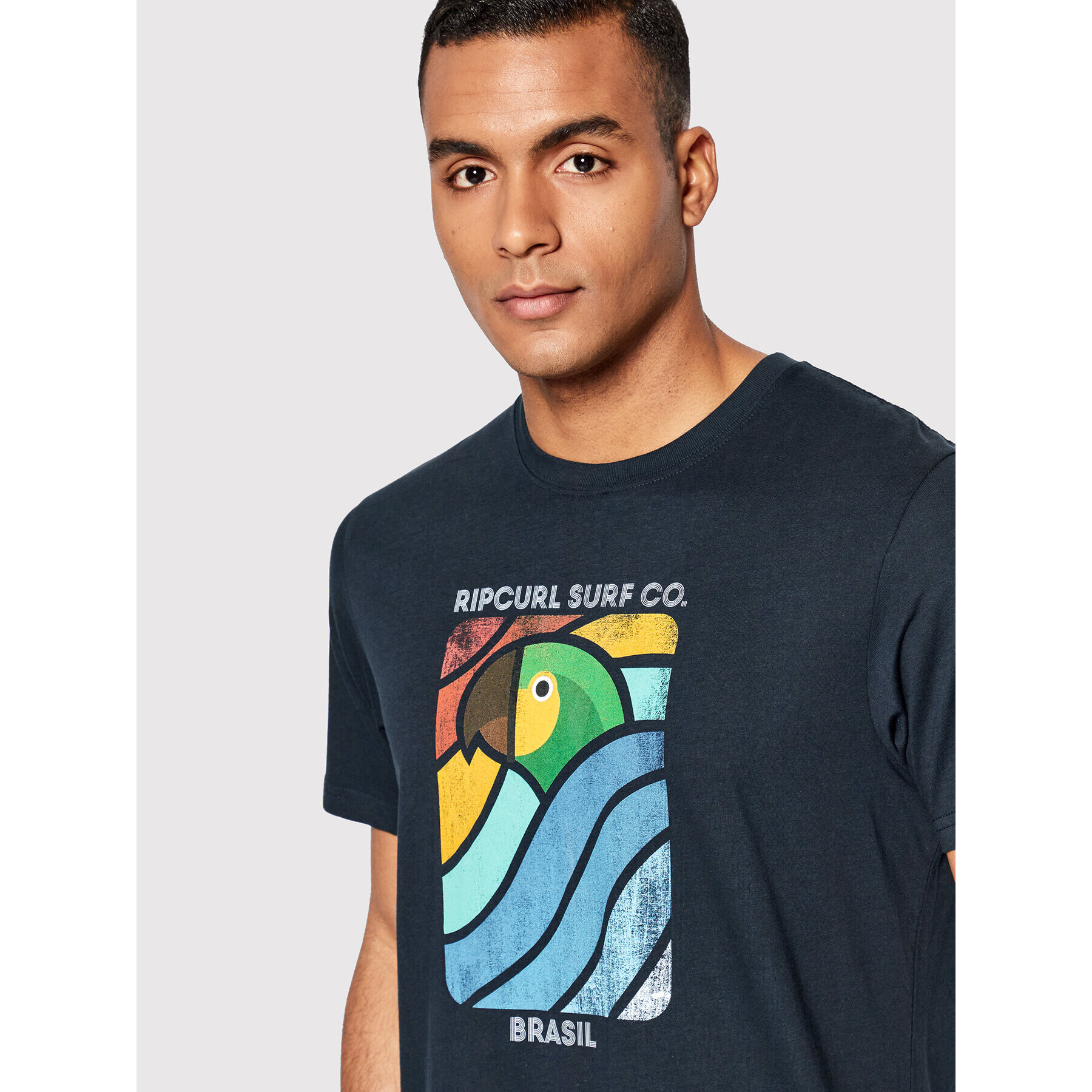 Rip Curl Тишърт Desti Animals CTEUU5 Тъмносин Standard Fit - Pepit.bg