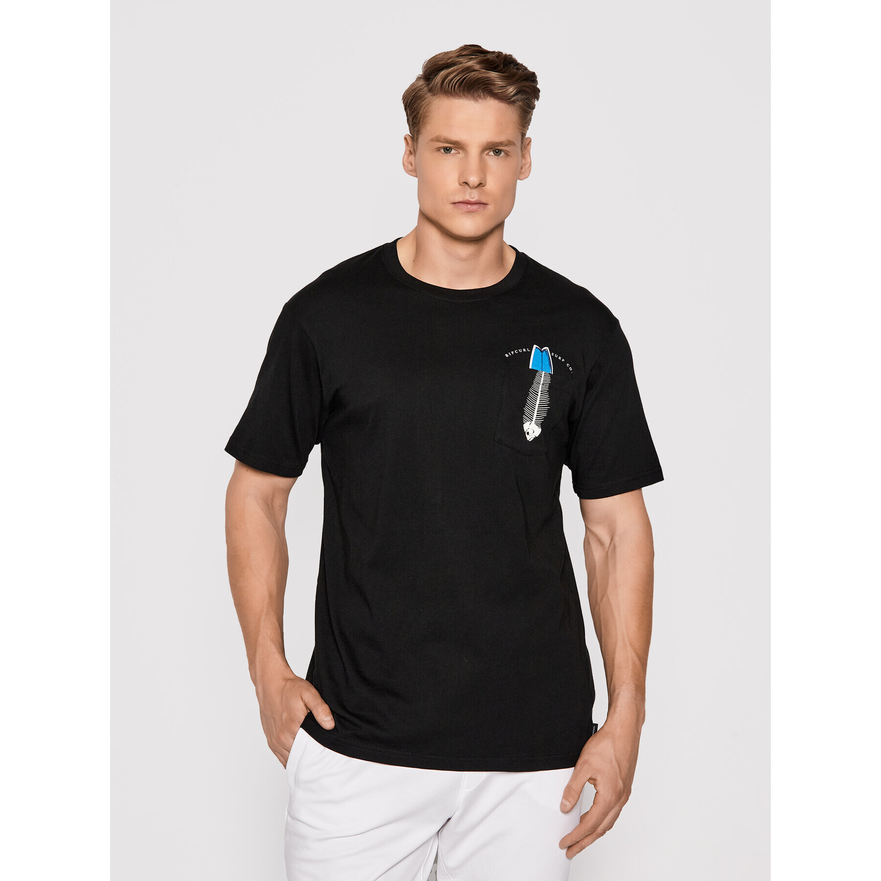 Rip Curl Тишърт In Da Pocket CTESZ5 Черен Standard Fit - Pepit.bg
