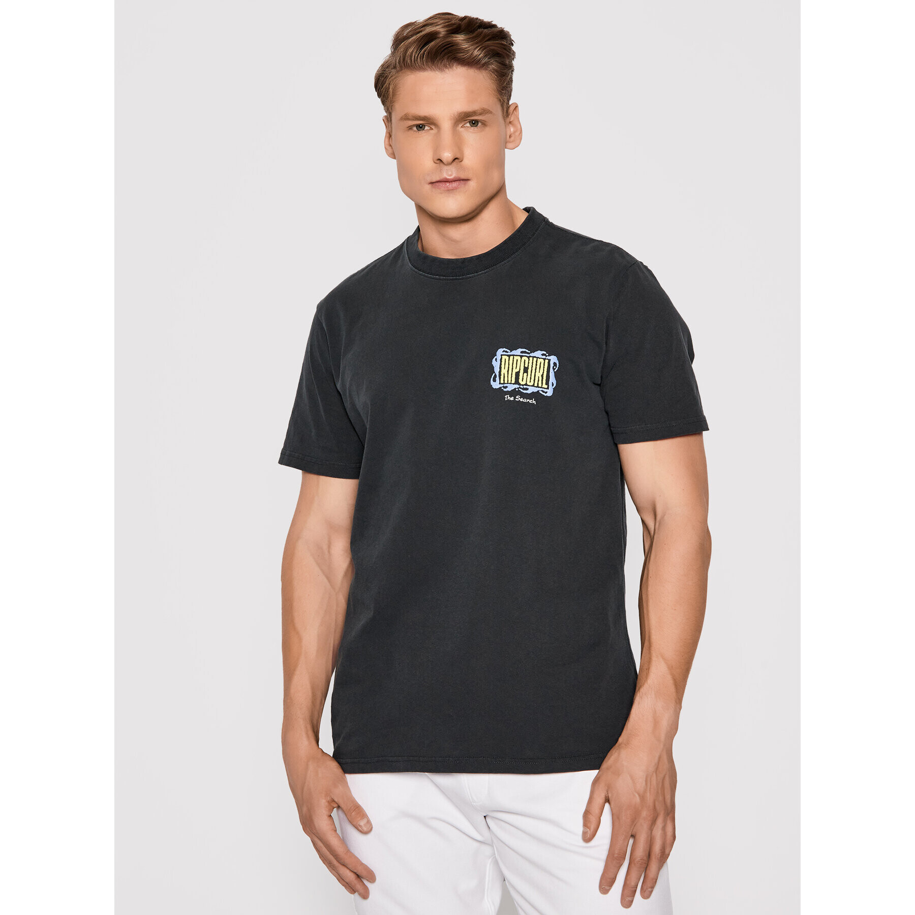 Rip Curl Тишърт Mind Wave Logo CTERL9 Сив Relaxed Fit - Pepit.bg