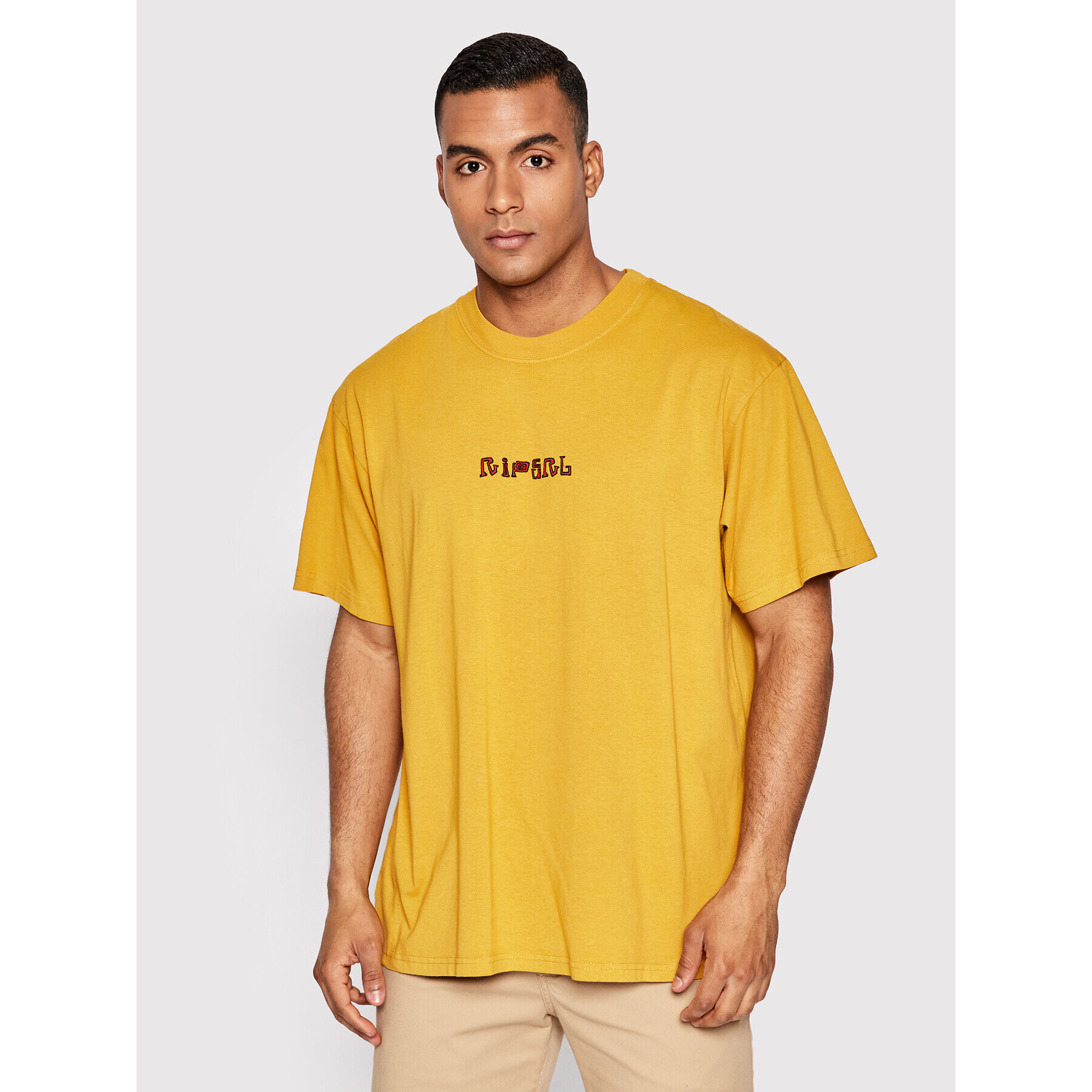 Rip Curl Тишърт Solid Rock Gallery CTEWP9 Жълт Relaxed Fit - Pepit.bg