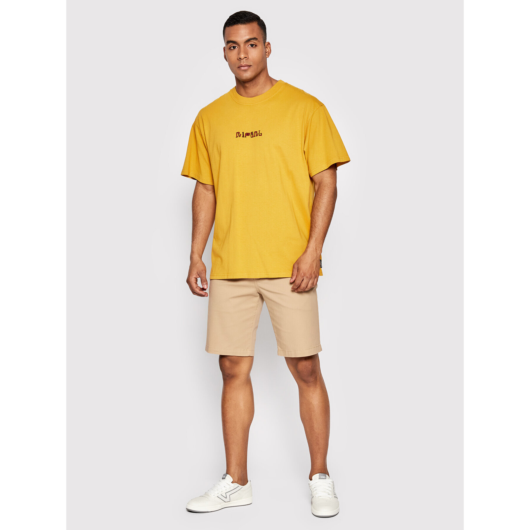 Rip Curl Тишърт Solid Rock Gallery CTEWP9 Жълт Relaxed Fit - Pepit.bg