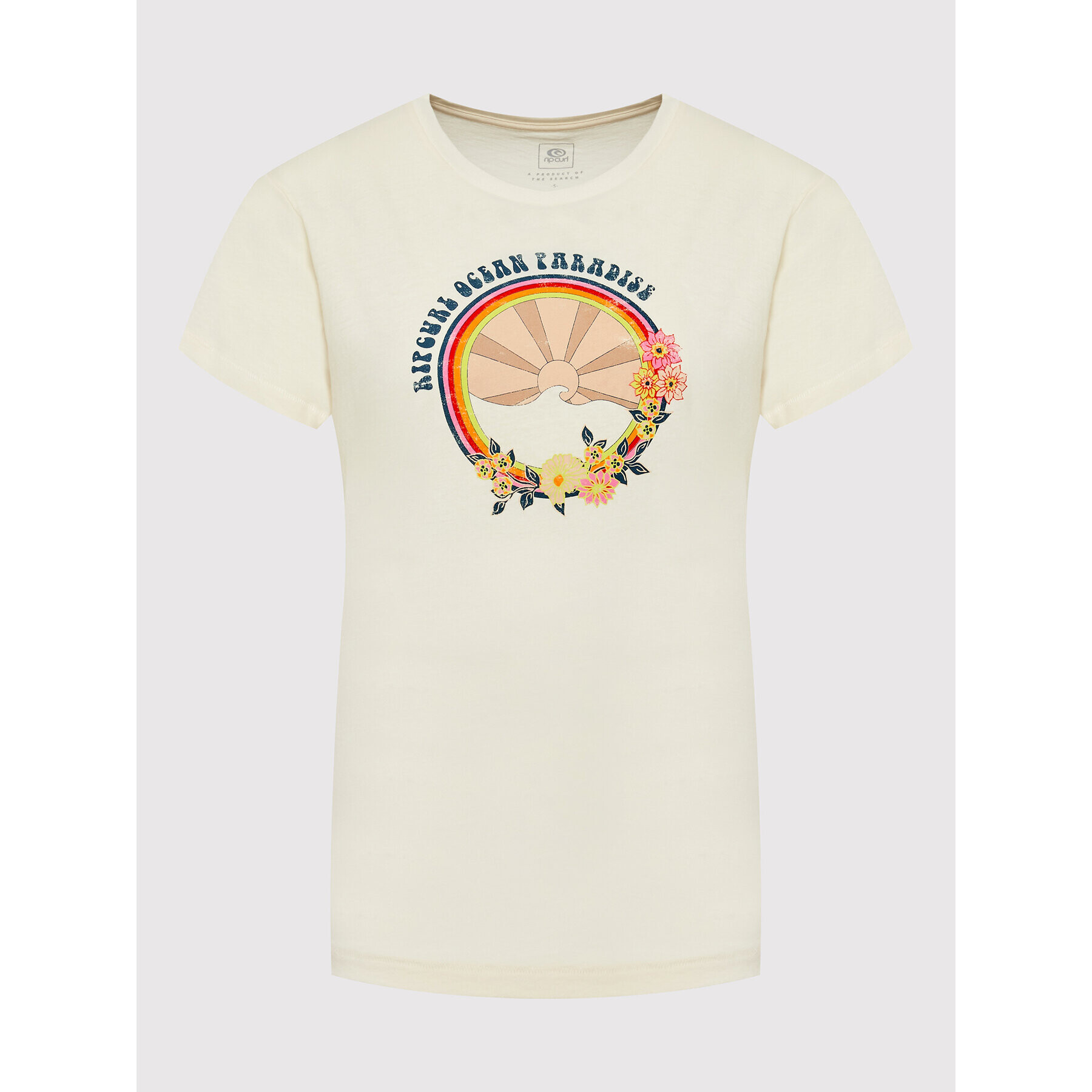 Rip Curl Тишърт Surf Revival GTERE5 Бежов Relaxed Fit - Pepit.bg