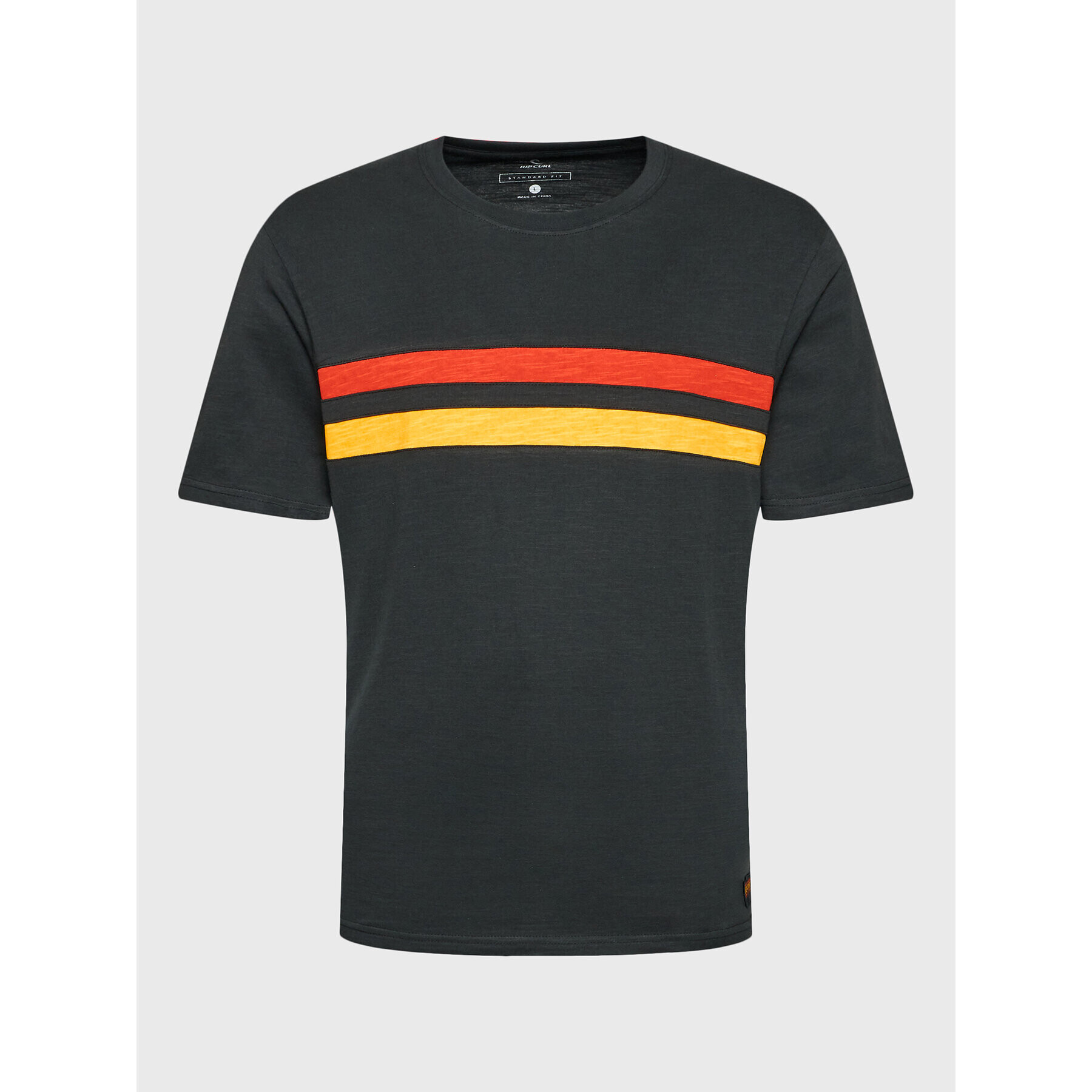 Rip Curl Тишърт Surf Revival Stripe 00OMTE Черен Regular Fit - Pepit.bg