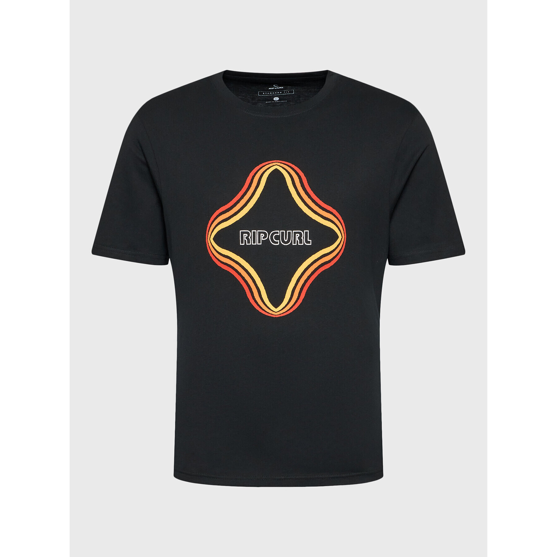 Rip Curl Тишърт Surf Revival Vibration 00EMTE Черен Regular Fit - Pepit.bg