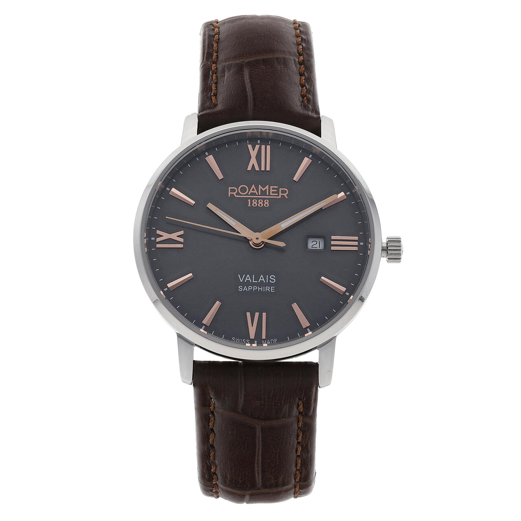 Roamer Часовник Valais 958844 41 53 05 Кафяв - Pepit.bg