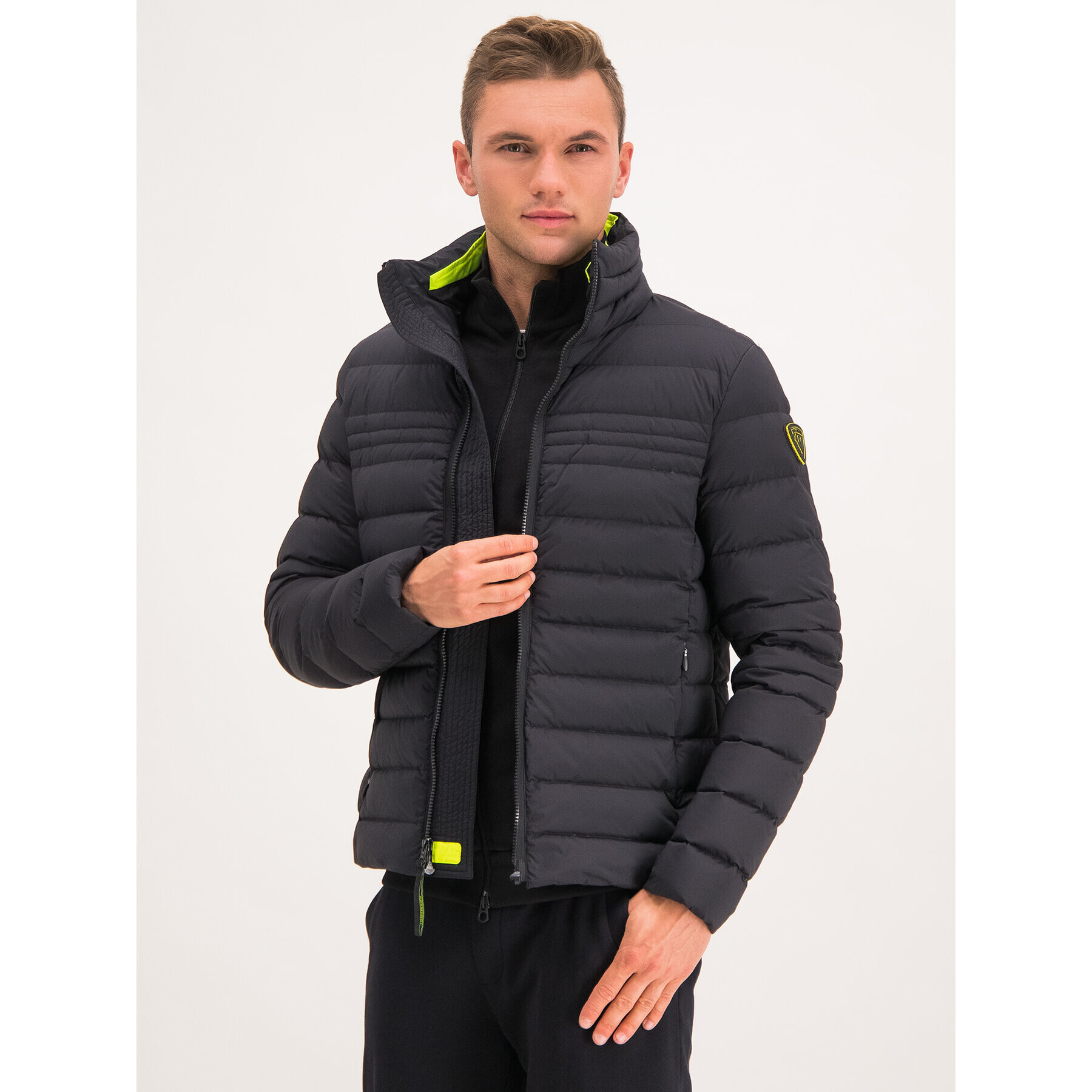 Rossignol Пухено яке Stretch RLIMJ95 Черен Slim Fit - Pepit.bg