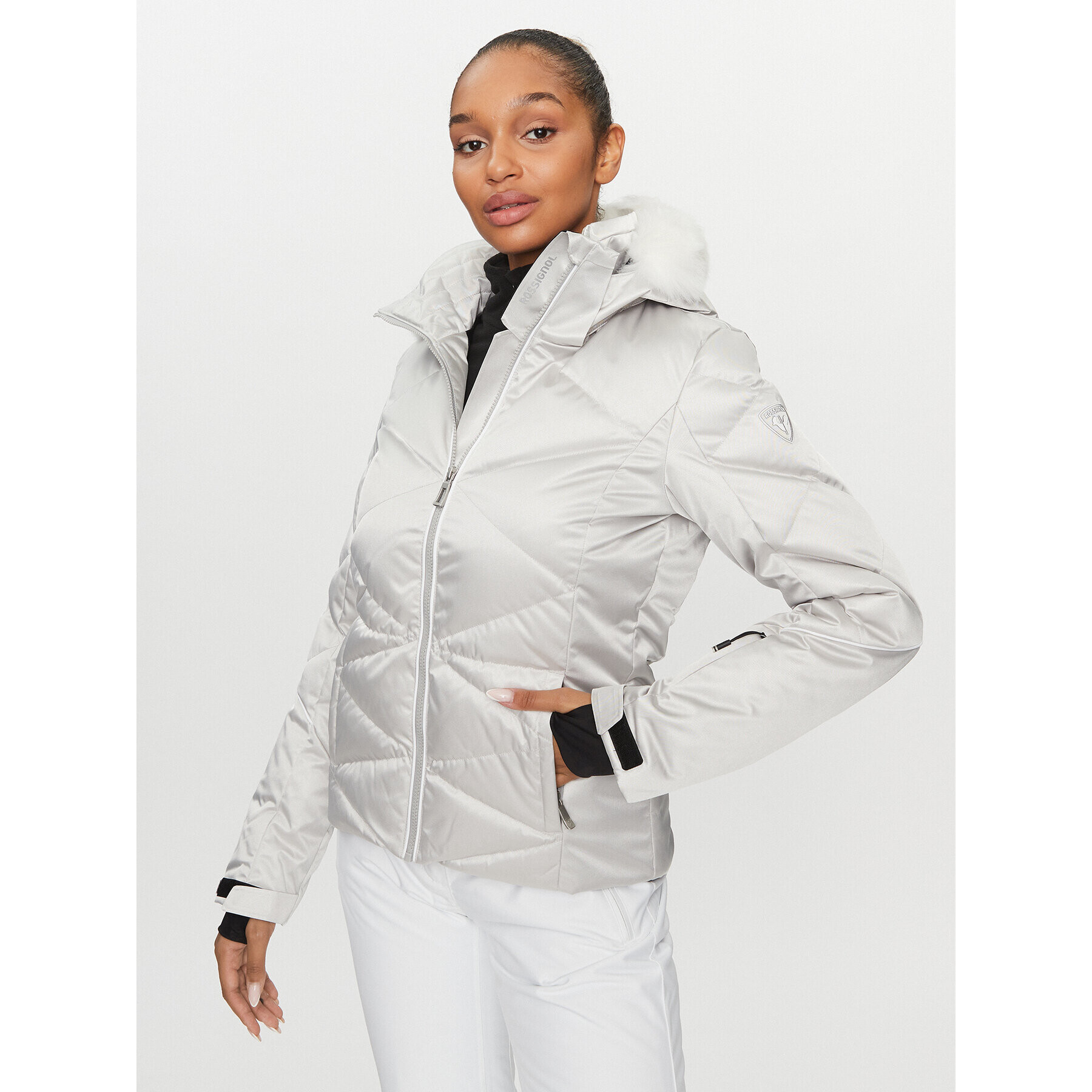 Rossignol Скиорско яке Staci Metallic Сребрист Standard Fit - Pepit.bg