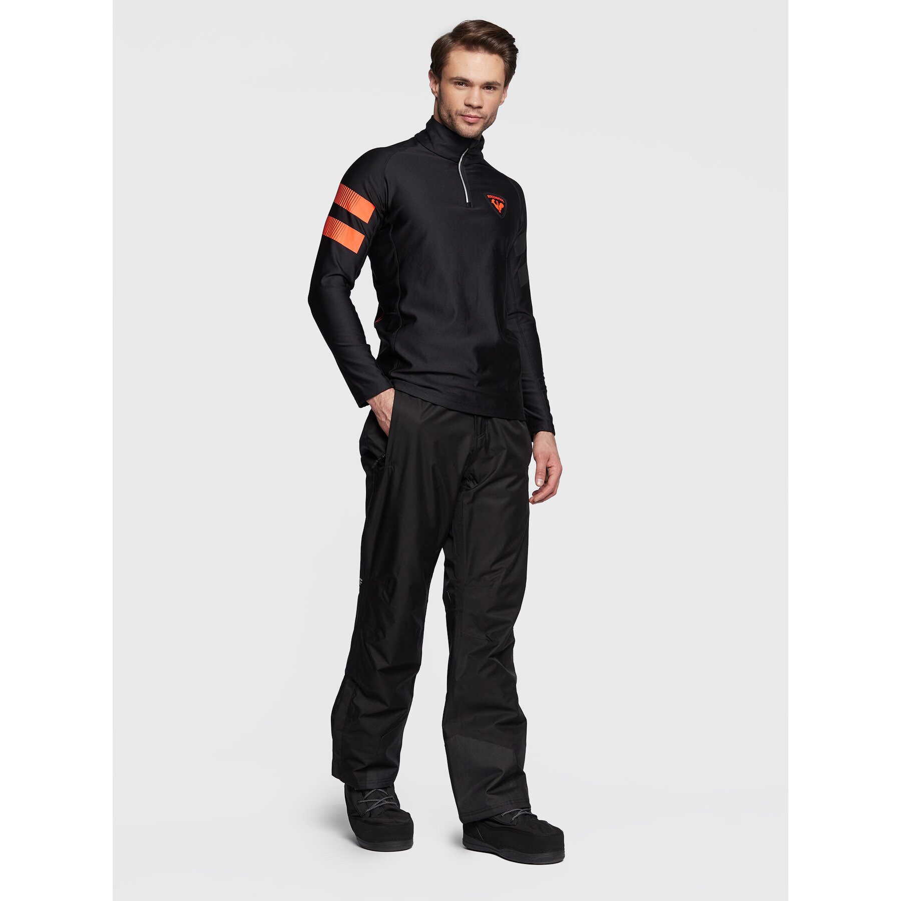 Rossignol Суитшърт от техническо трико Classique Hero RLLML03 Черен Slim Fit - Pepit.bg