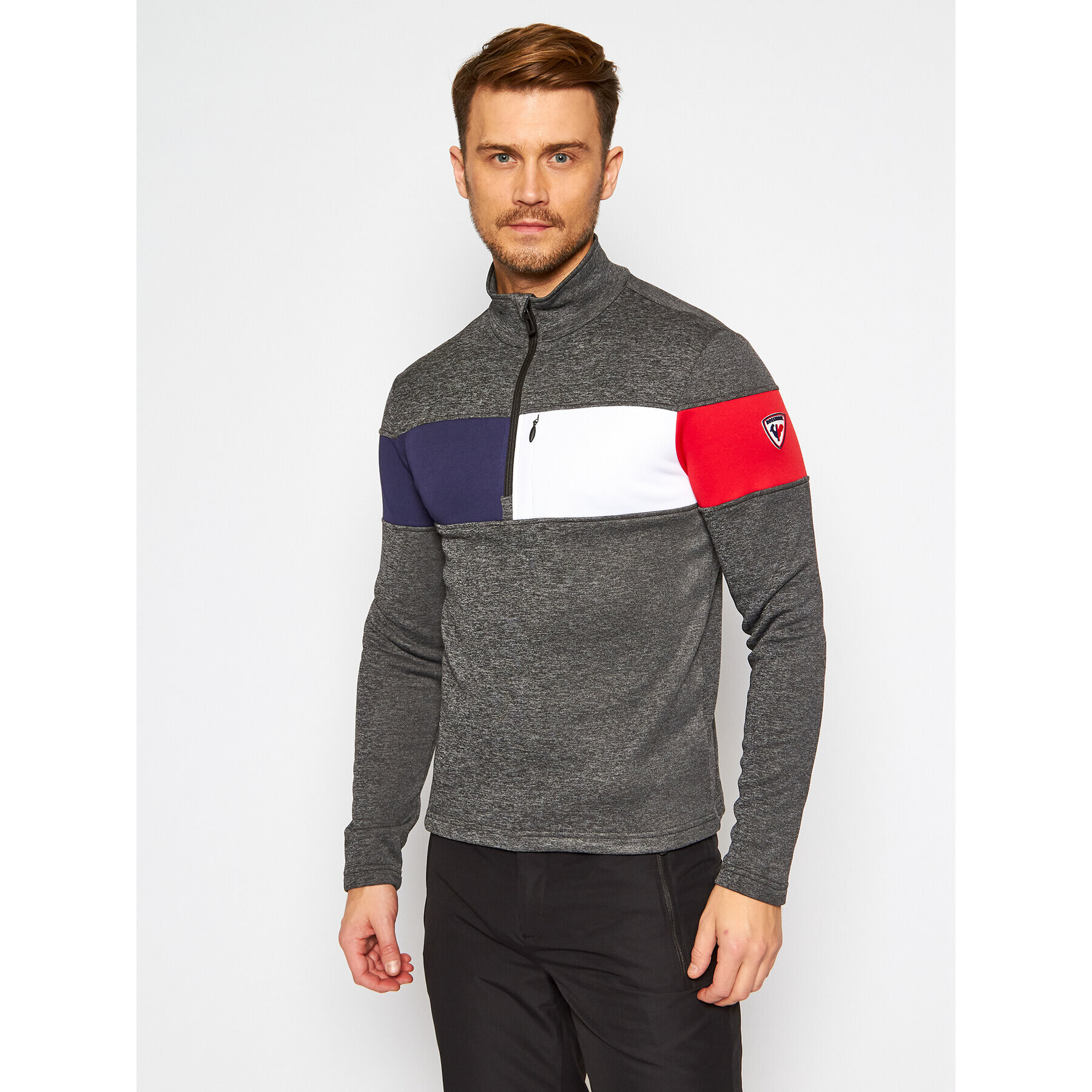 Rossignol Суитшърт Palmares Flag RLJML07 Сив Slim Fit - Pepit.bg