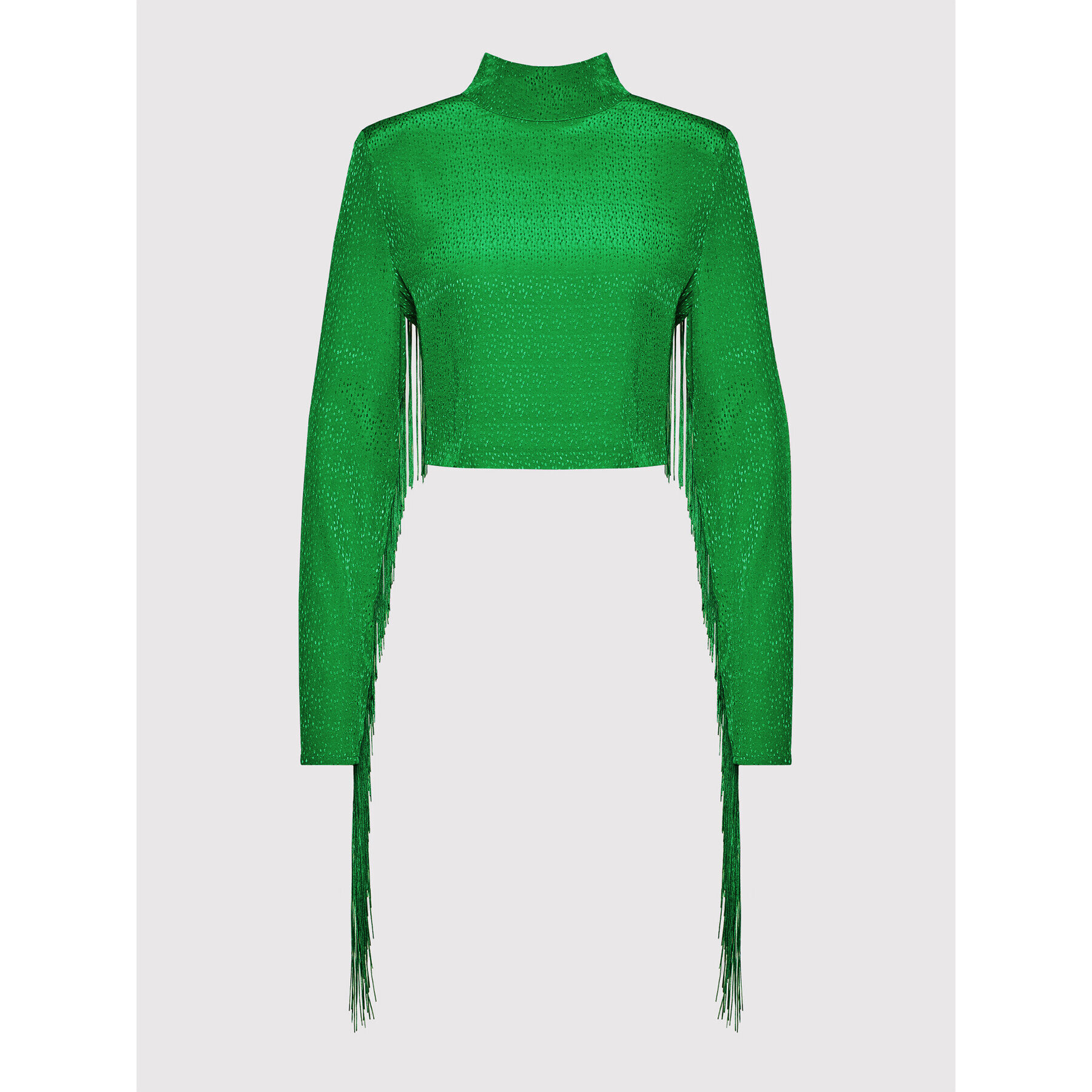 ROTATE Блуза Reba Fringe RT835 Зелен Loose Fit - Pepit.bg