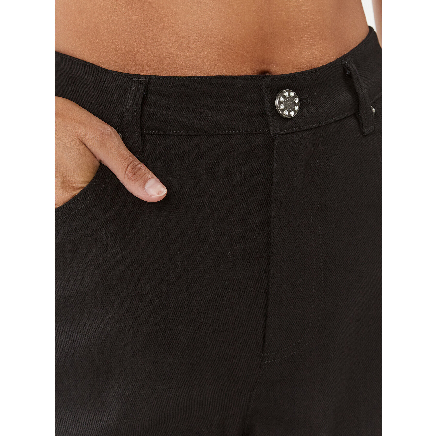 ROTATE Дънки Twill 111204100 Черен Regular Fit - Pepit.bg