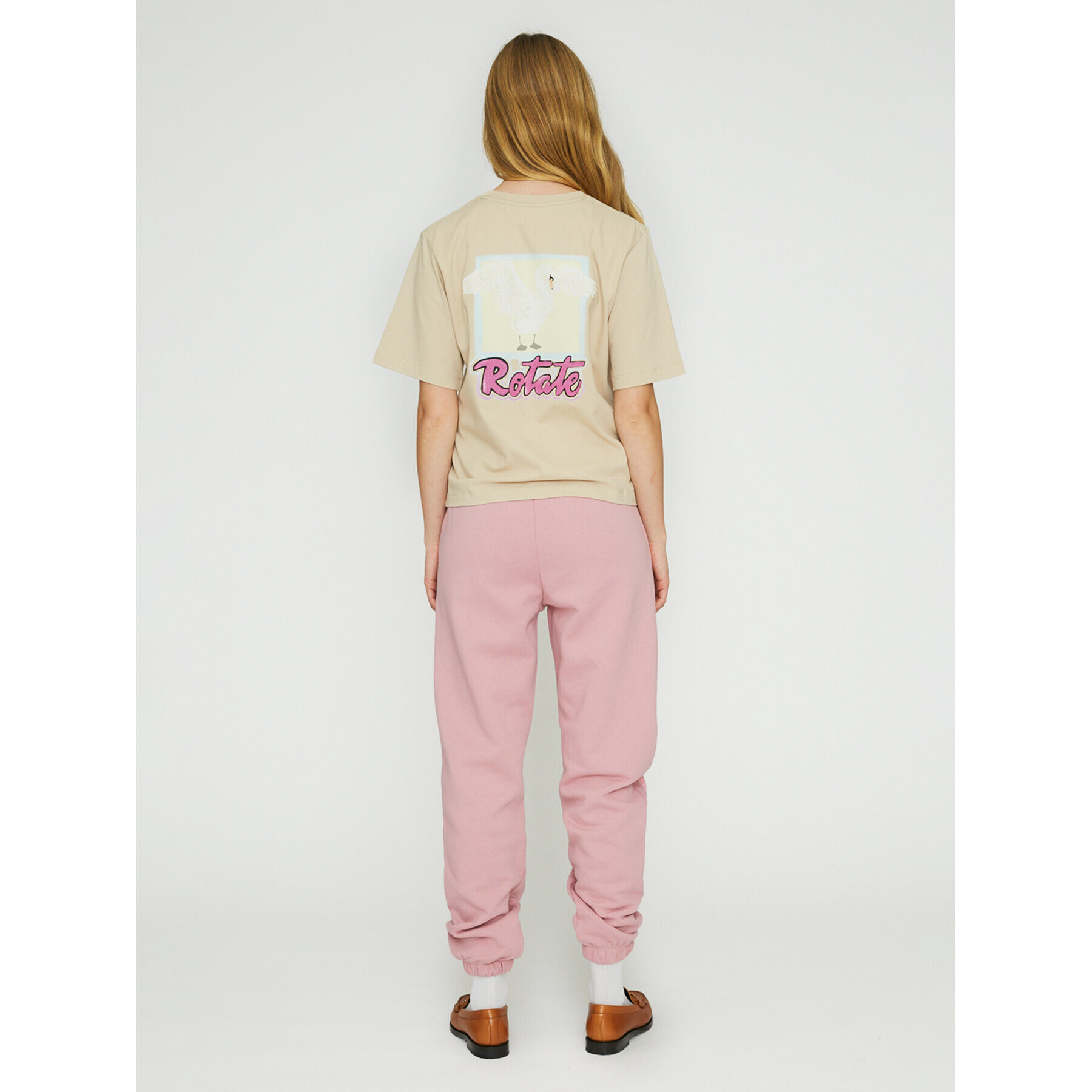 ROTATE Долнище анцуг Mimi RT472 Розов Loose Fit - Pepit.bg