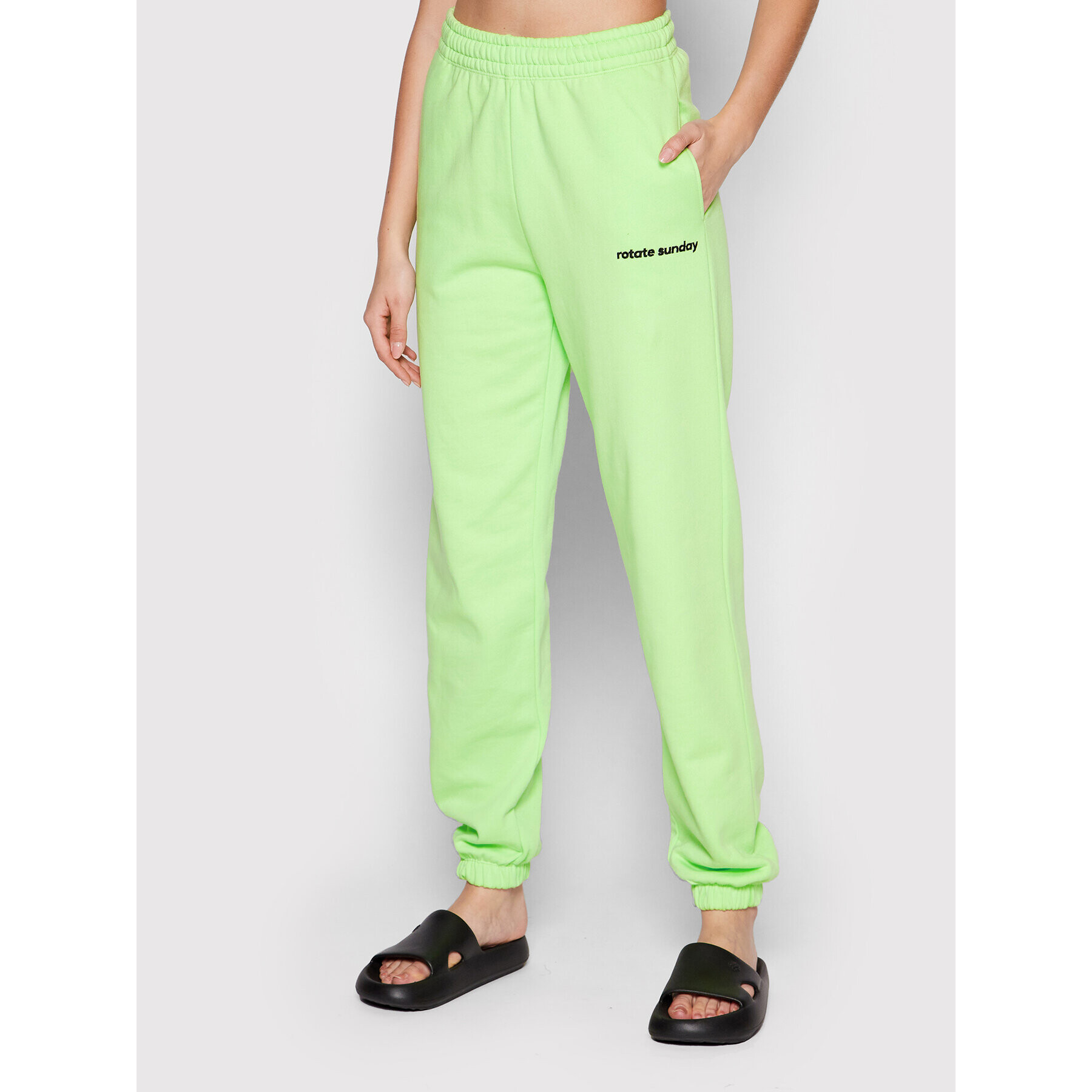 ROTATE Долнище анцуг Mimi RT1306 Зелен Loose Fit - Pepit.bg