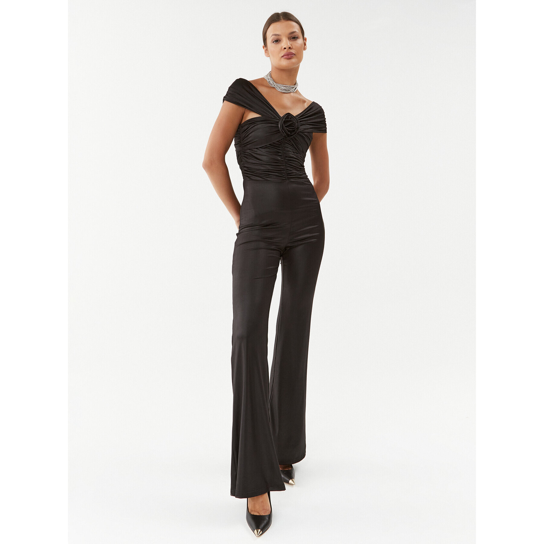 ROTATE Гащеризон Coated Jersey Jumpsuit 111023100 Черен Regular Fit - Pepit.bg