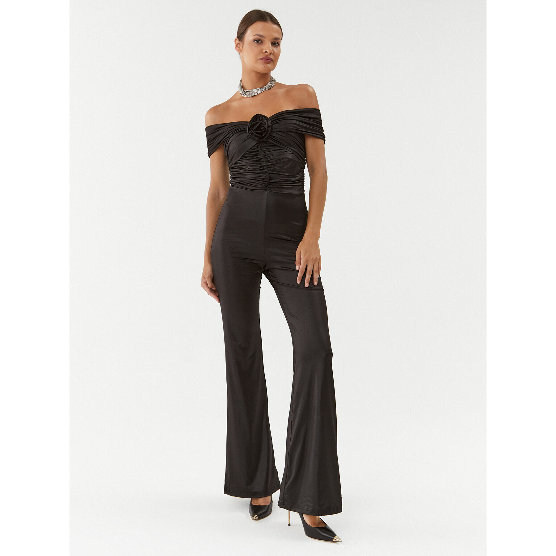 ROTATE Гащеризон Coated Jersey Jumpsuit 111023100 Черен Regular Fit - Pepit.bg