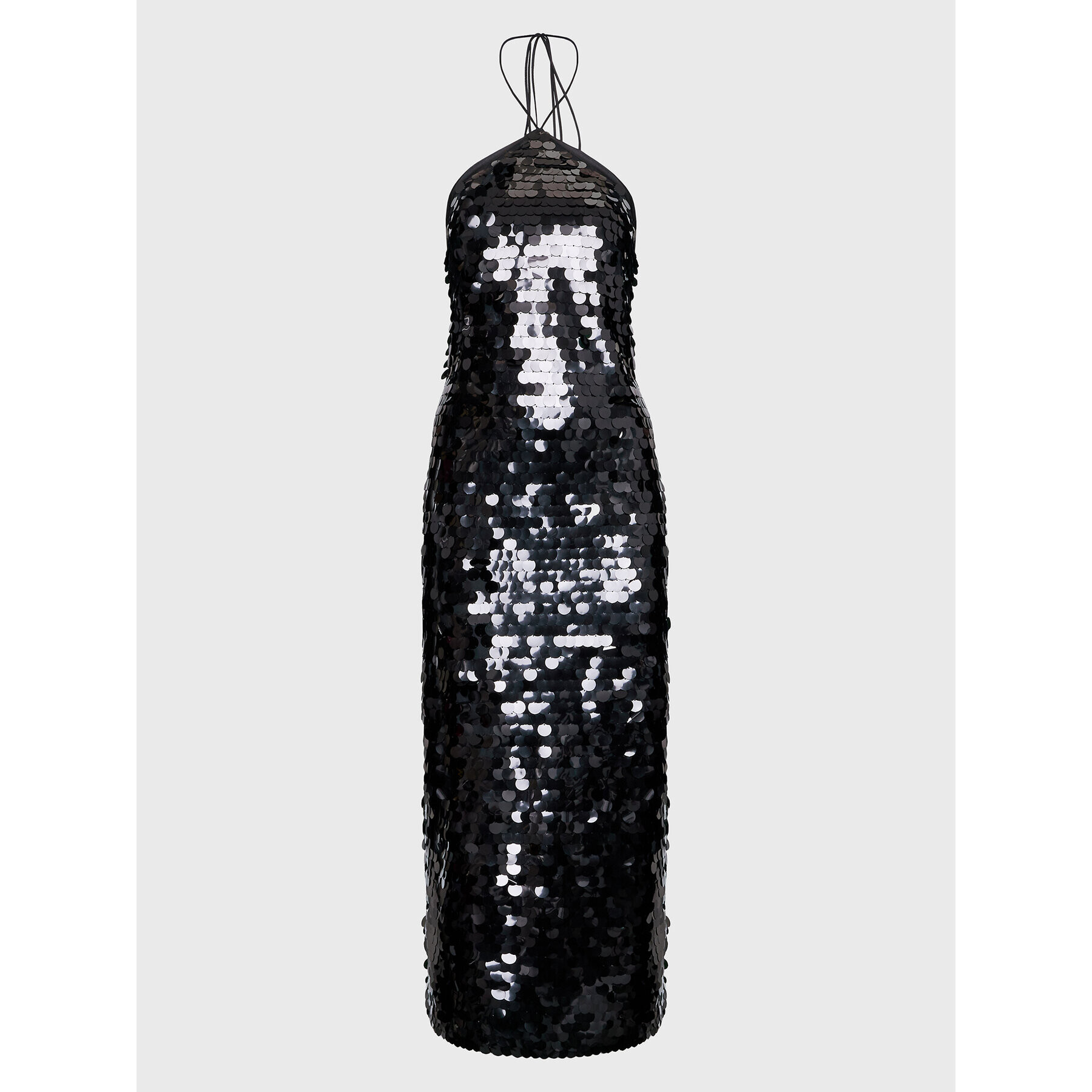ROTATE Коктейлна рокля Big Sequins RT2247 Черен Slim Fit - Pepit.bg
