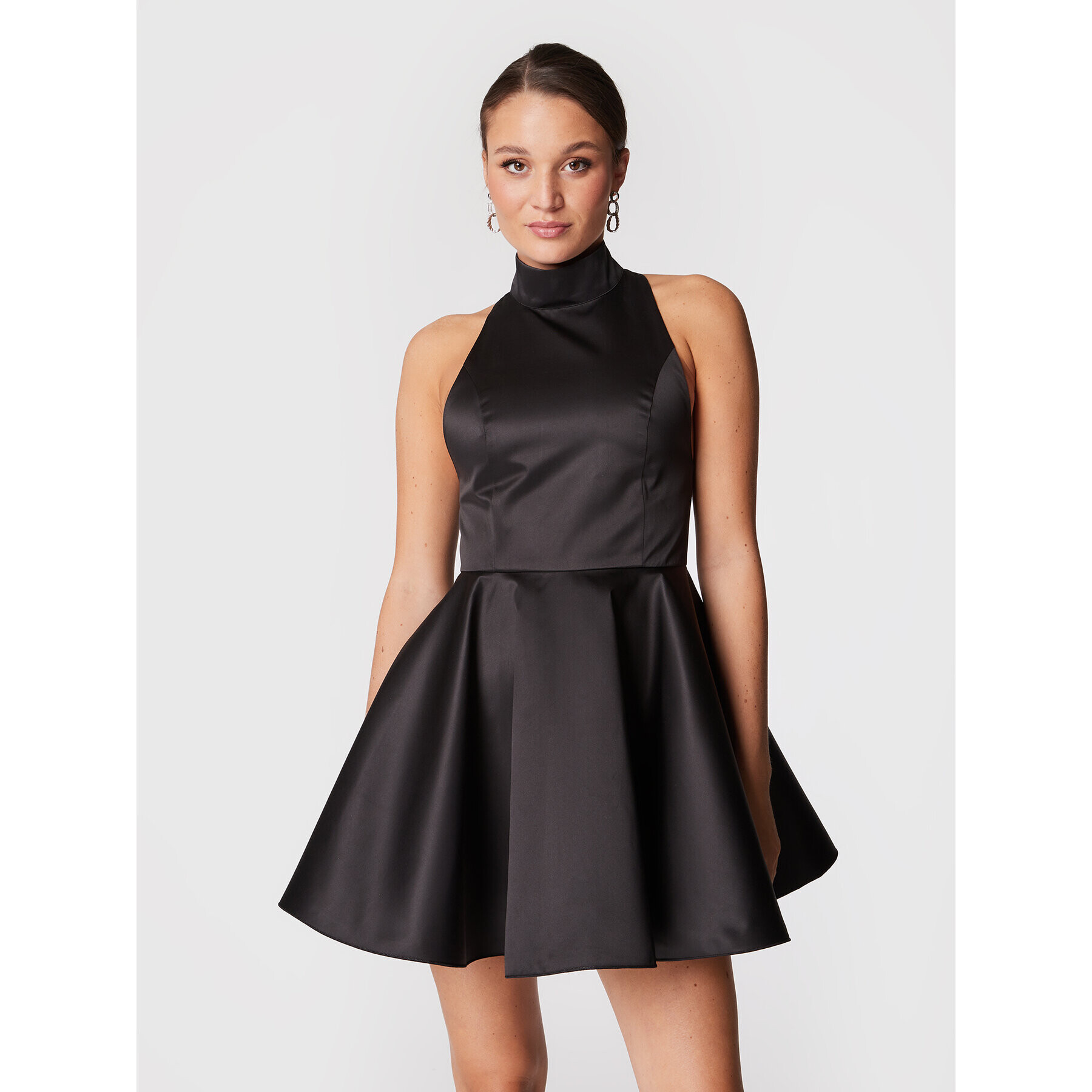 ROTATE Коктейлна рокля Cora RT1508 Черен Regular Fit - Pepit.bg