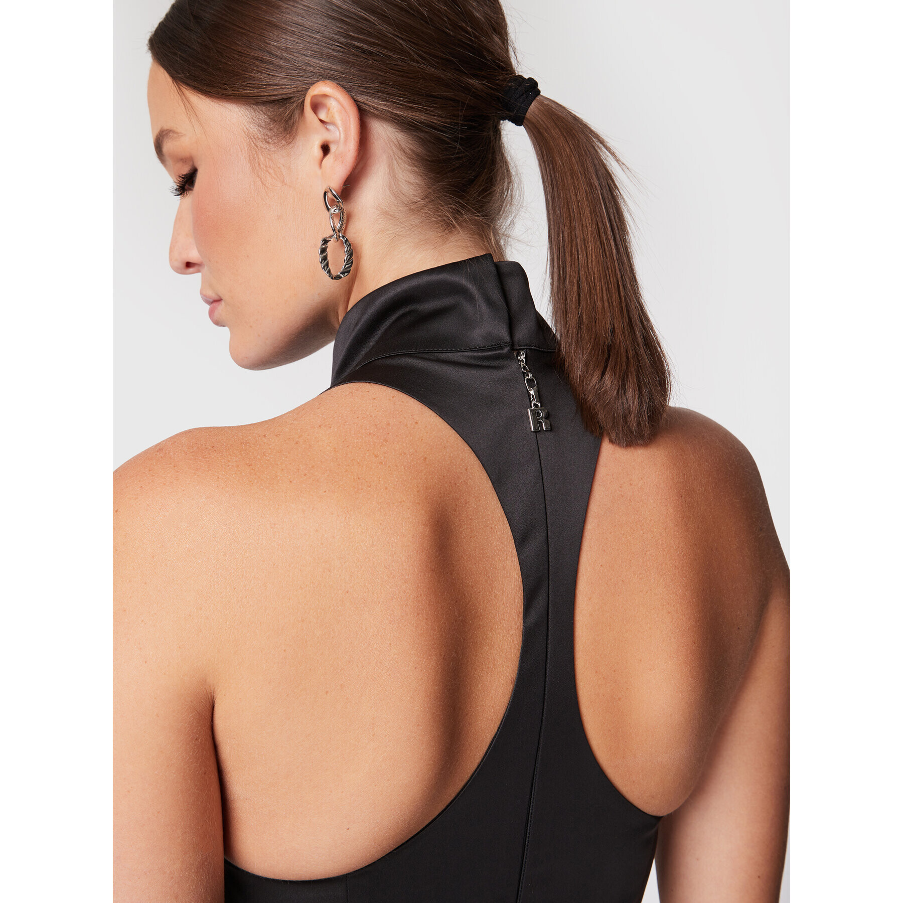 ROTATE Коктейлна рокля Cora RT1508 Черен Regular Fit - Pepit.bg