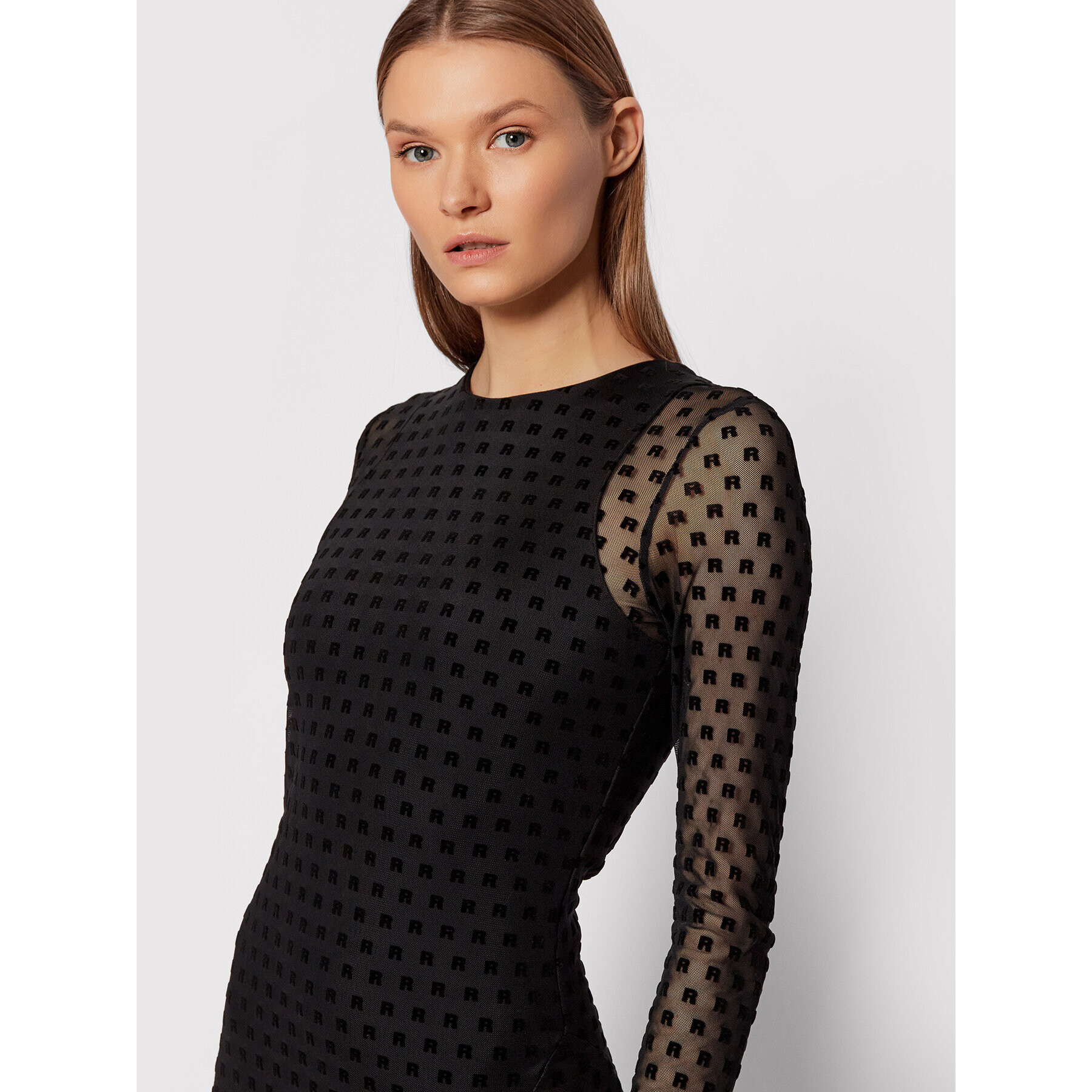 ROTATE Коктейлна рокля Monique RT851 Черен Slim Fit - Pepit.bg