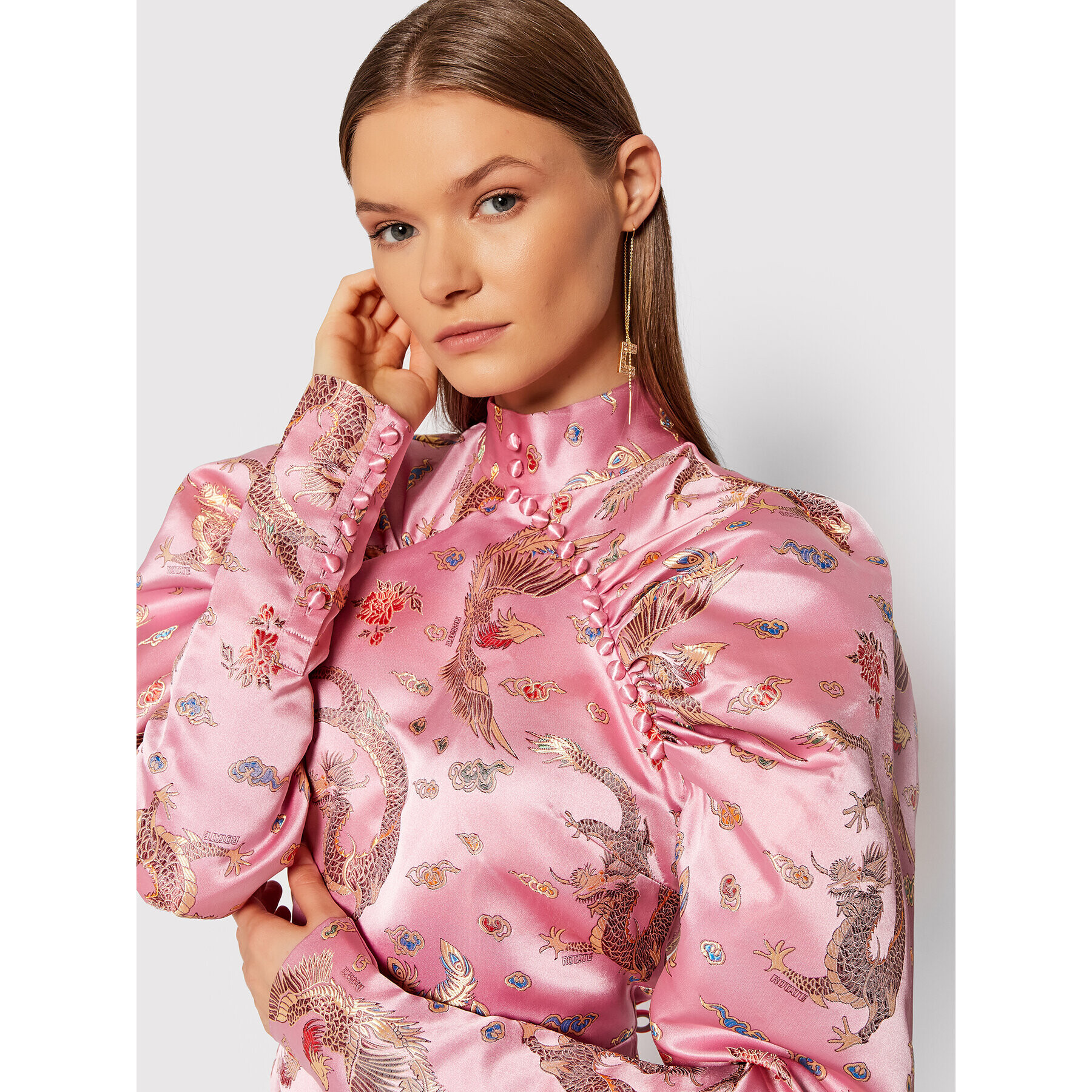 ROTATE Коктейлна рокля Kim RT652 Розов Regular Fit - Pepit.bg