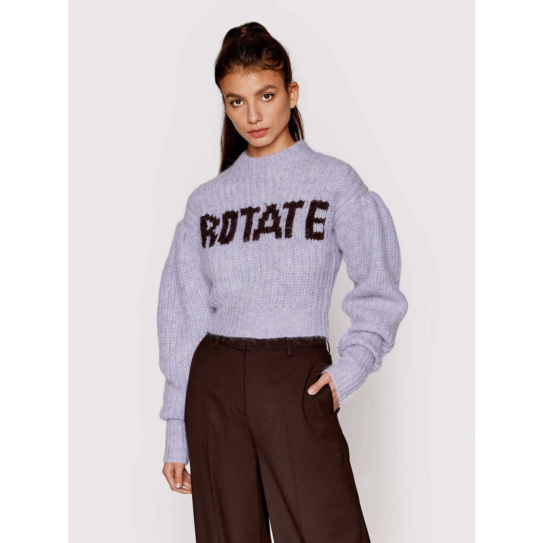 ROTATE Пуловер Adley RT1514 Виолетов Regular Fit - Pepit.bg