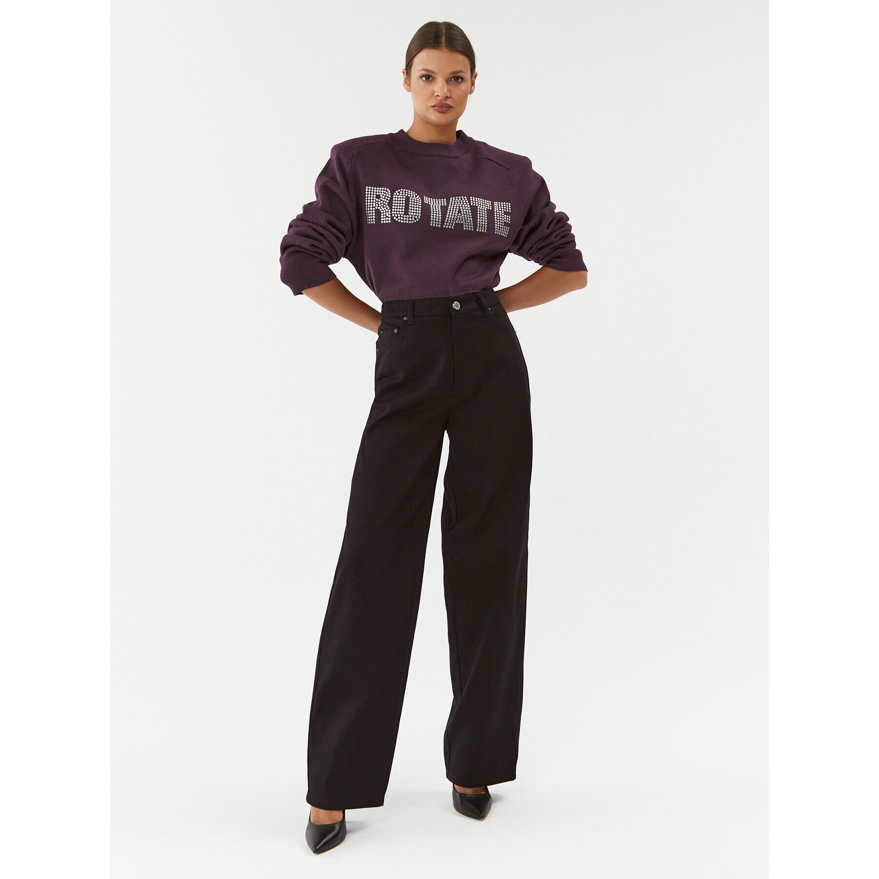 ROTATE Пуловер Firm 1111522816 Виолетов Relaxed Fit - Pepit.bg