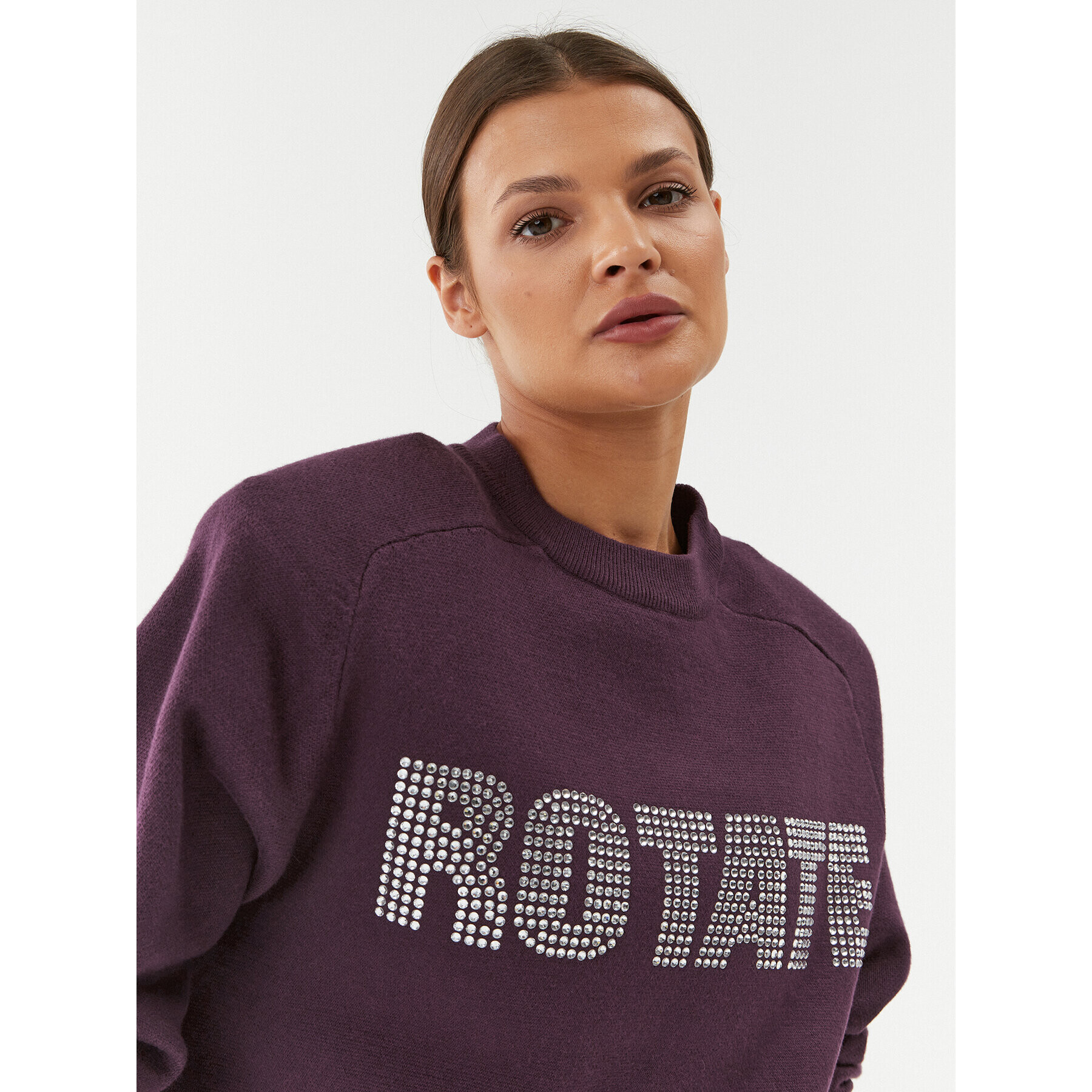 ROTATE Пуловер Firm 1111522816 Виолетов Relaxed Fit - Pepit.bg