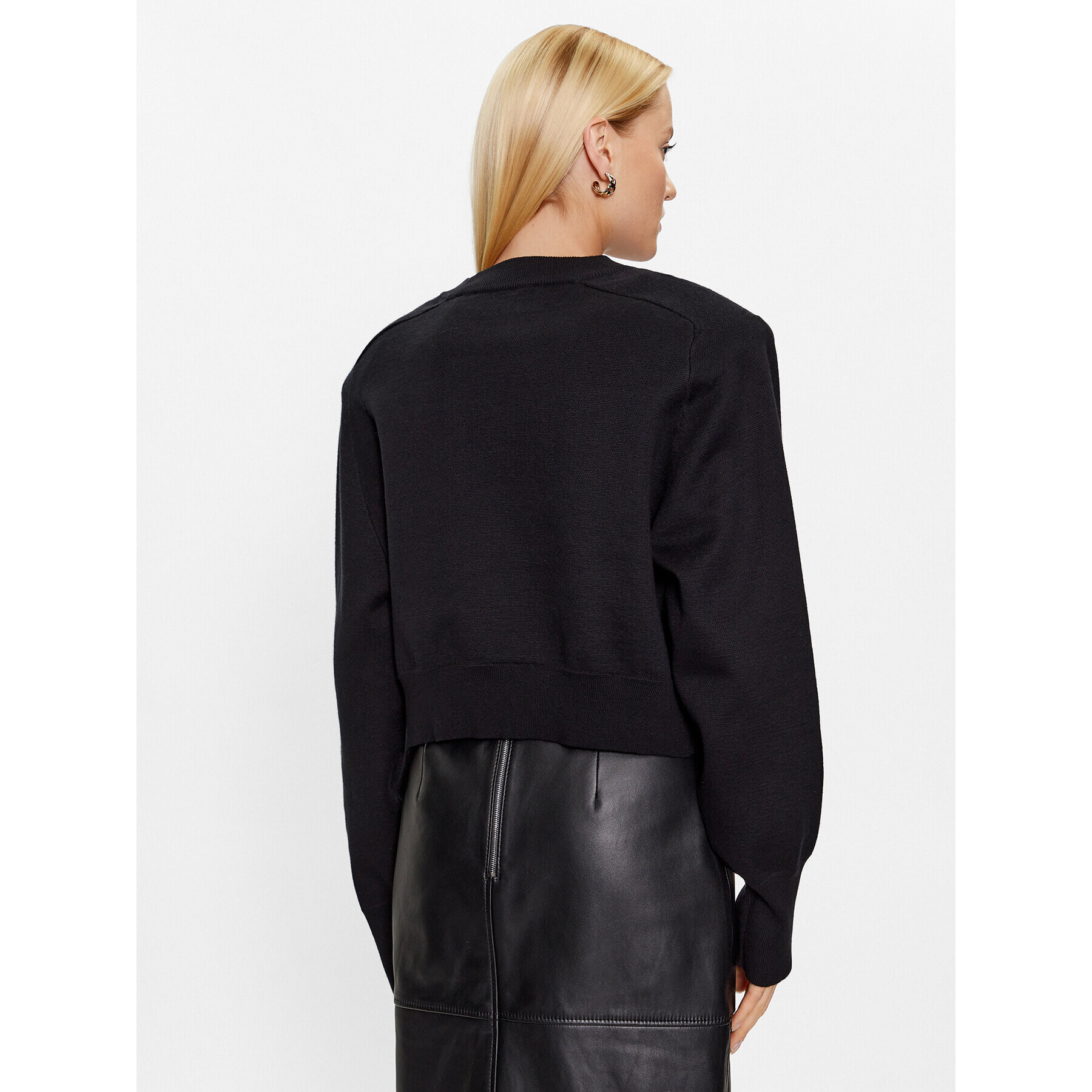 ROTATE Пуловер Firm Rhinestone 100115100 Черен Regular Fit - Pepit.bg