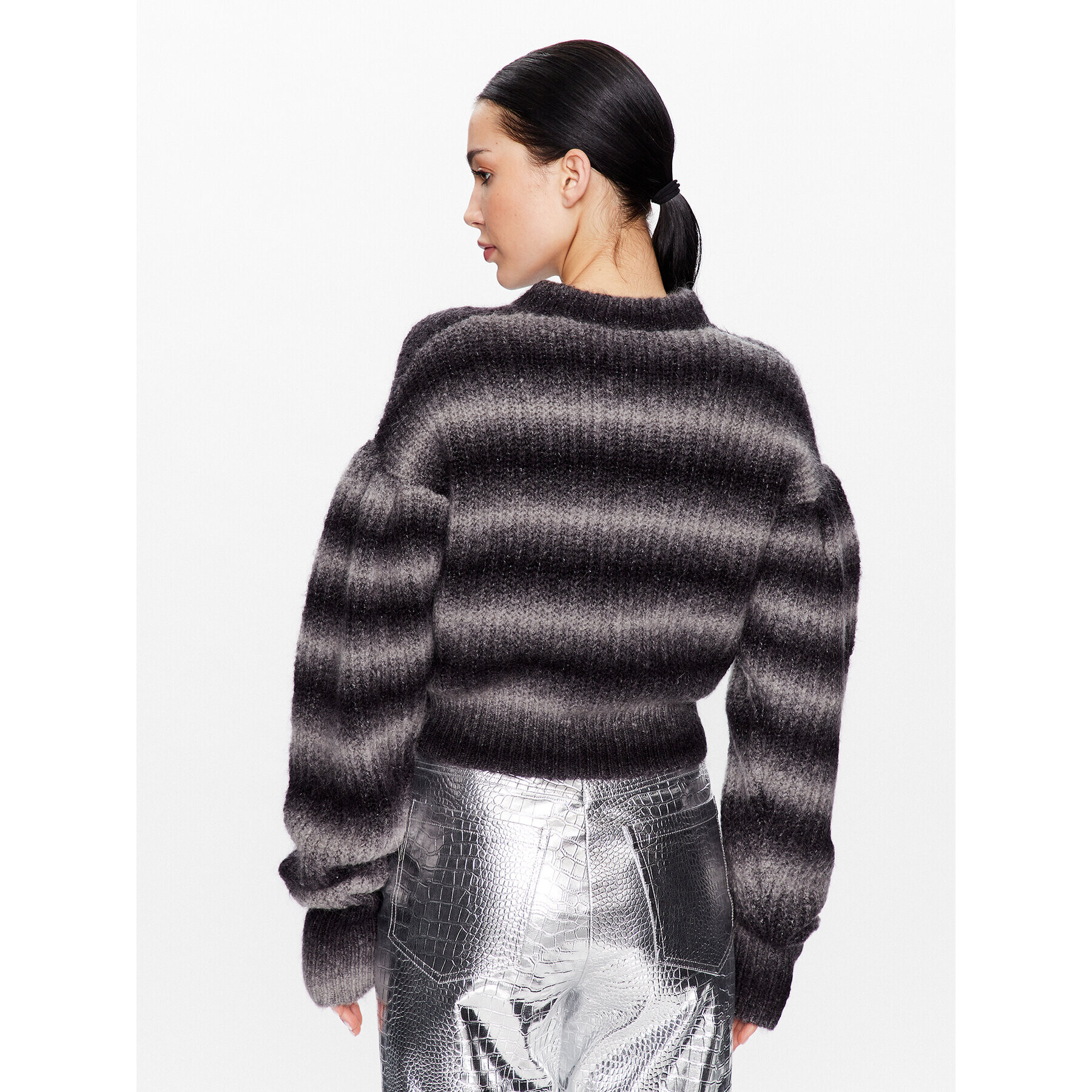 ROTATE Пуловер Mohair Knit RT2404 Сив Regular Fit - Pepit.bg