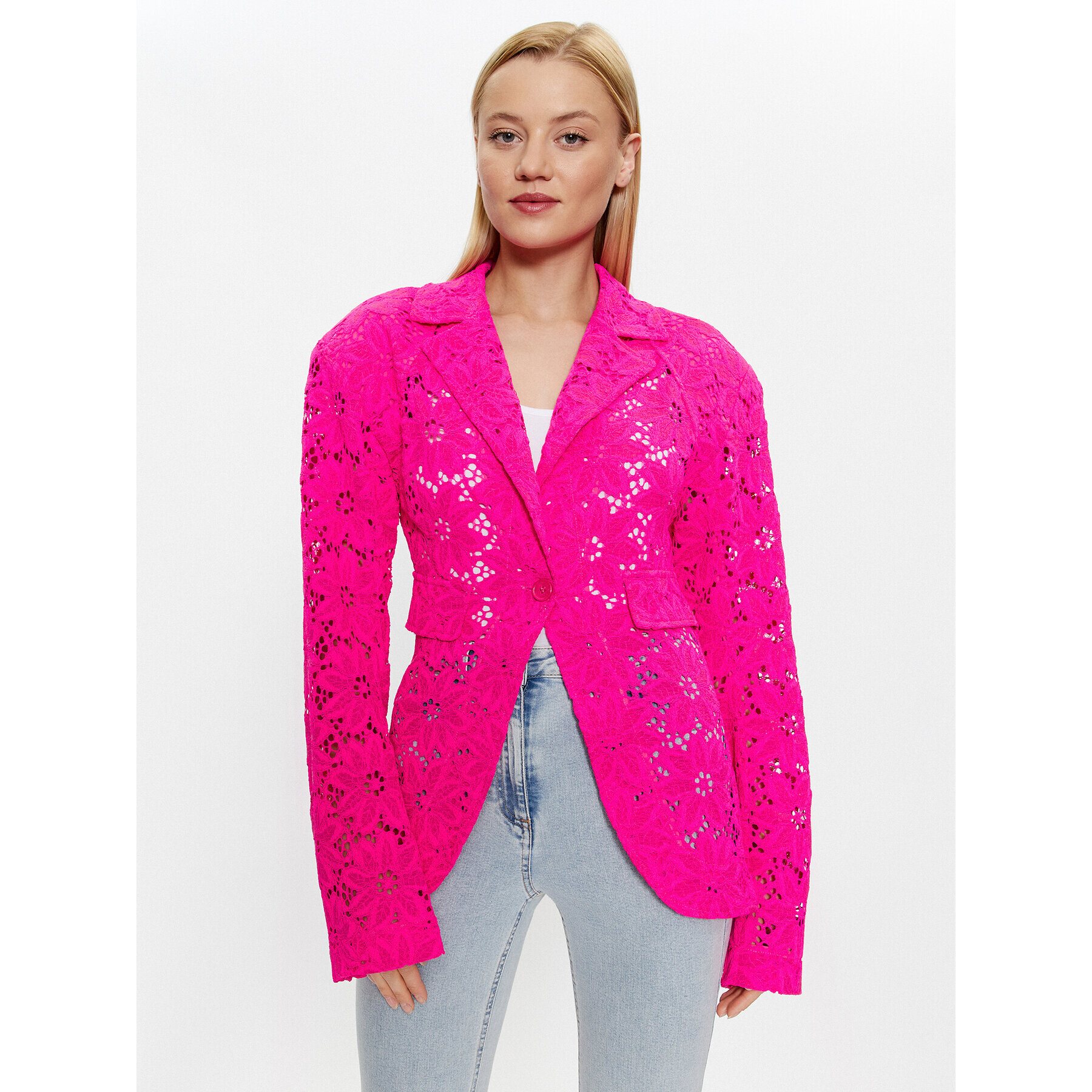 ROTATE Сако Lace Figure 1000141979 Розов Regular Fit - Pepit.bg
