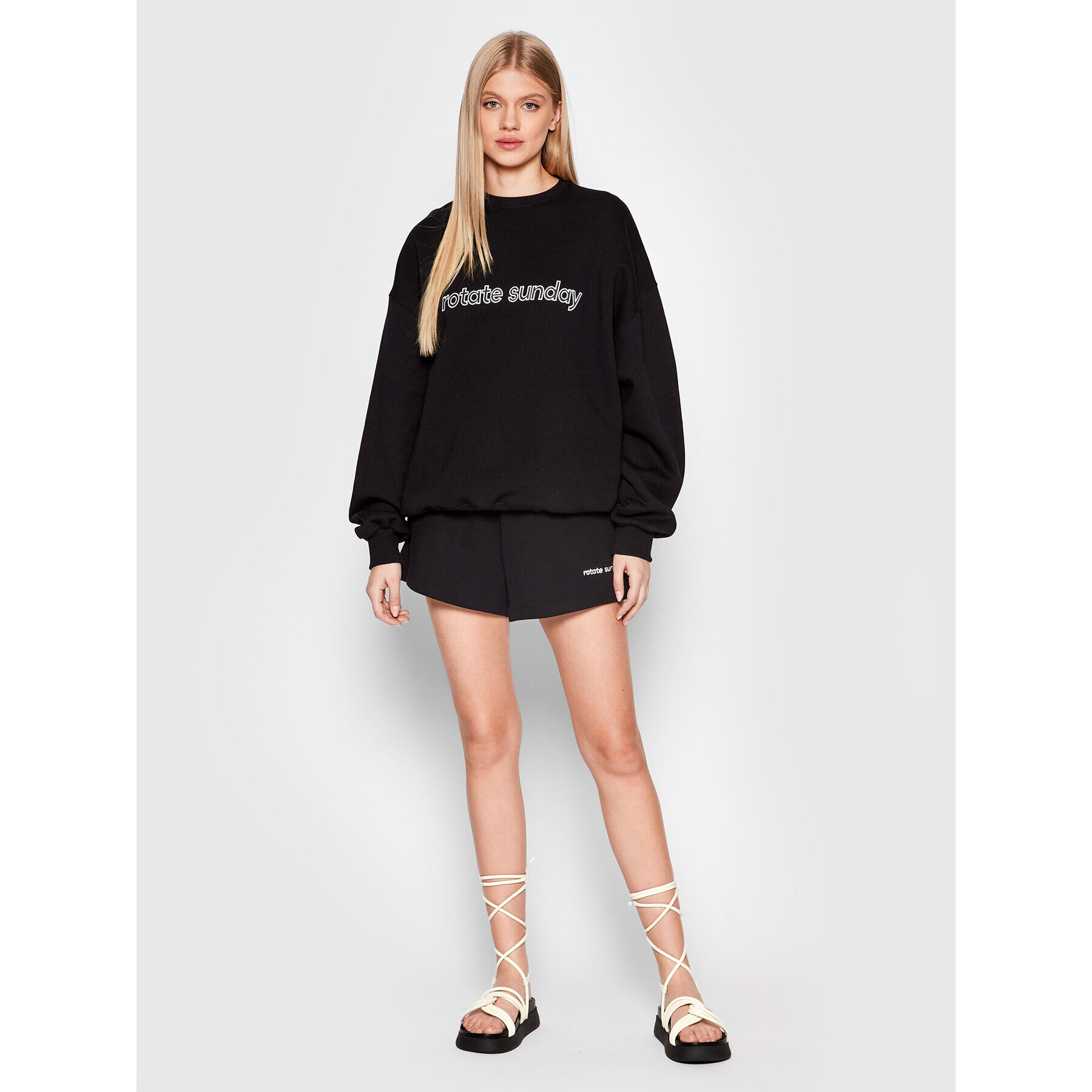 ROTATE Спортни шорти Roda RT1456 Черен Loose Fit - Pepit.bg