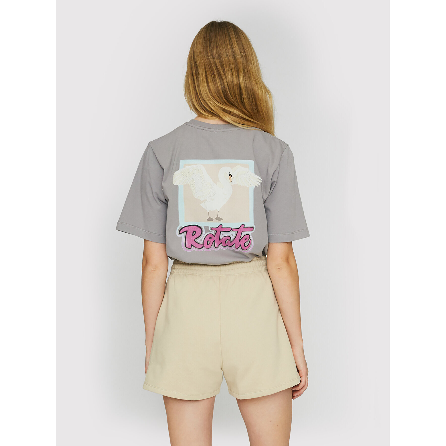 ROTATE Тишърт Asvera RT461 Сив Loose Fit - Pepit.bg