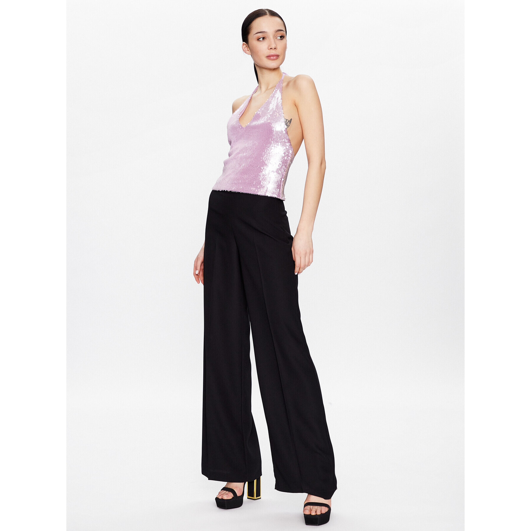ROTATE топ Sequin RT2379 Виолетов Regular Fit - Pepit.bg