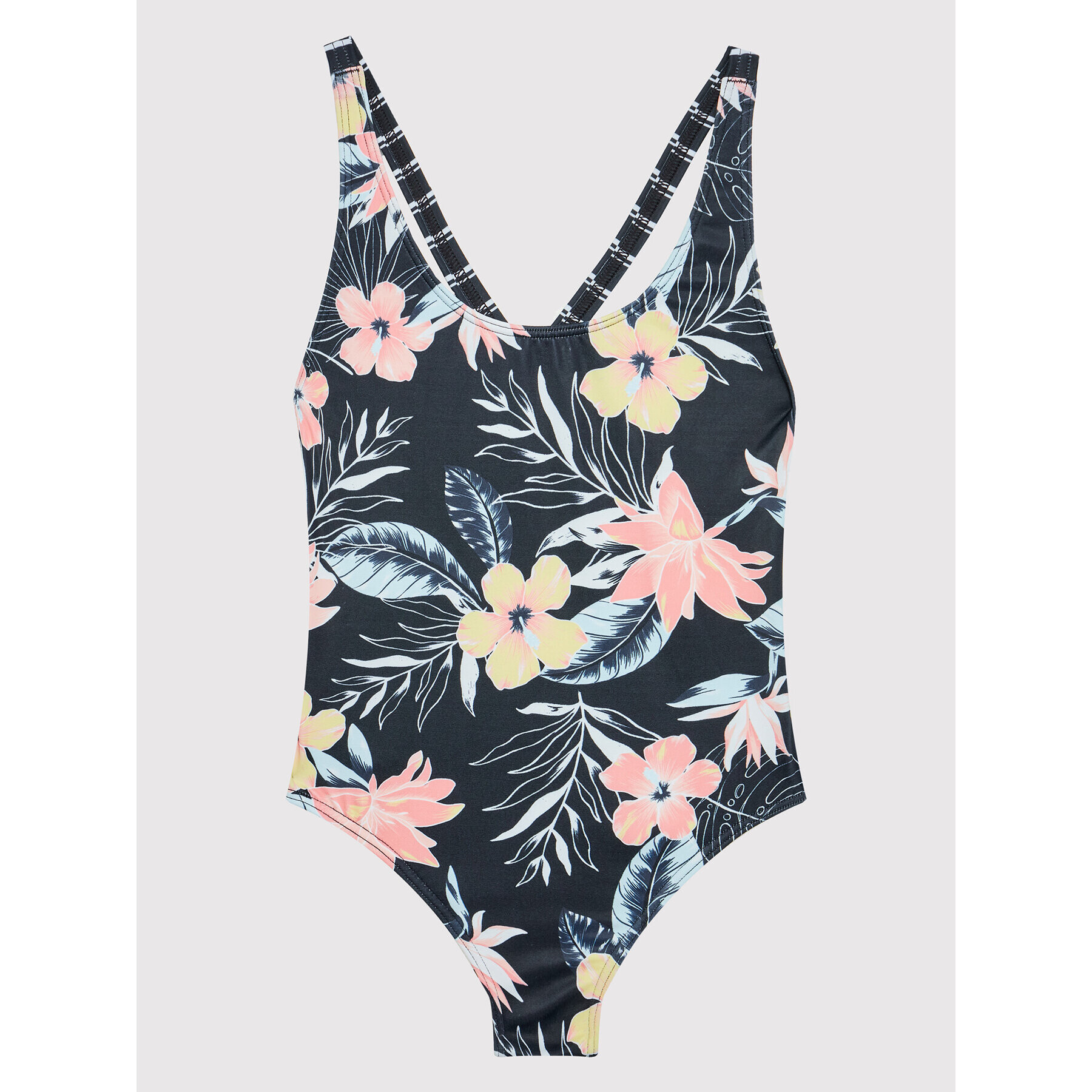 Roxy Бански костюм Flowers Addict ERGX103125 Черен - Pepit.bg