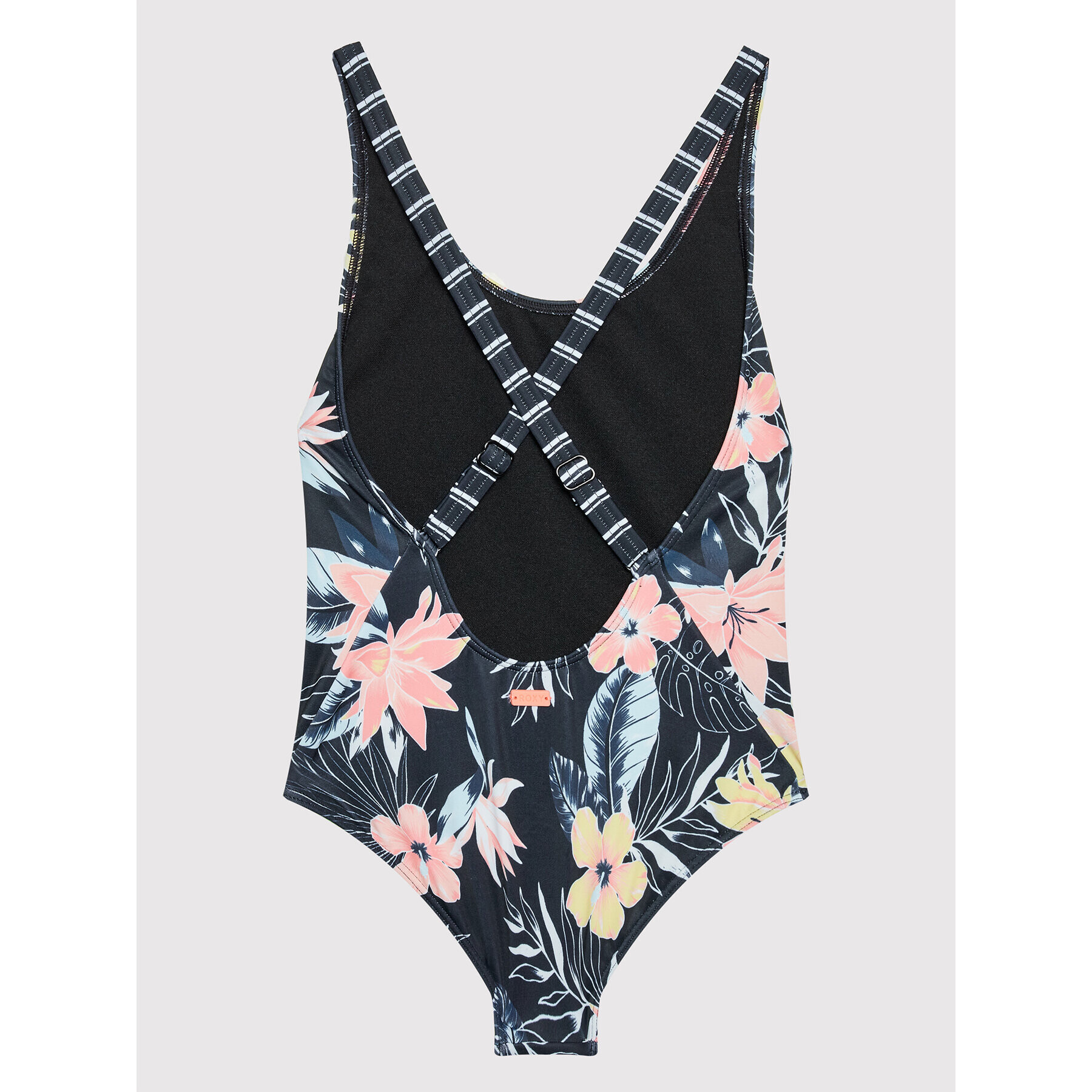 Roxy Бански костюм Flowers Addict ERGX103125 Черен - Pepit.bg