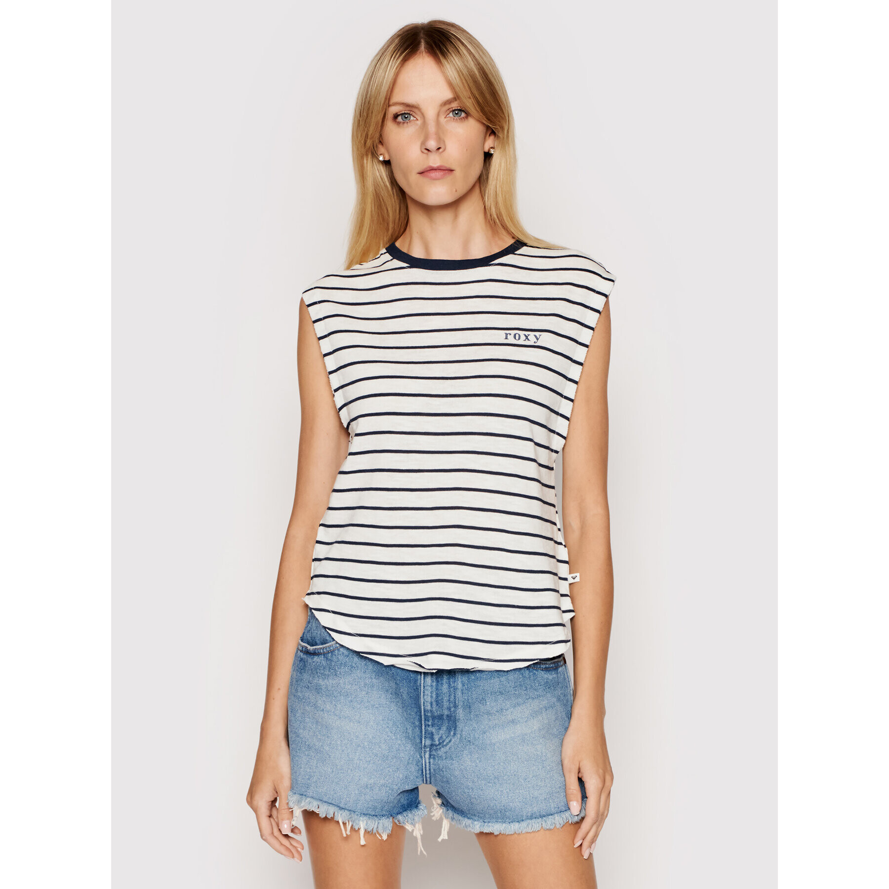 Roxy Блуза Good Eyes ERJZT05125 Бял Loose Fit - Pepit.bg