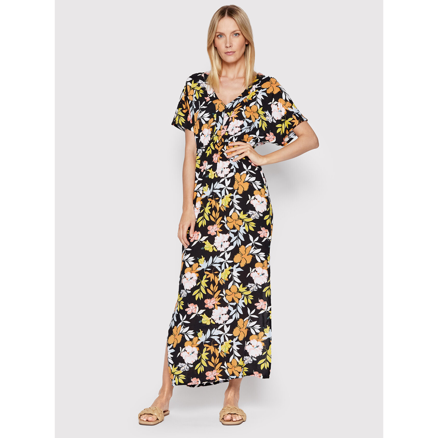 Roxy Ежедневна рокля Dynamite ERJWD03629 Черен Regular Fit - Pepit.bg