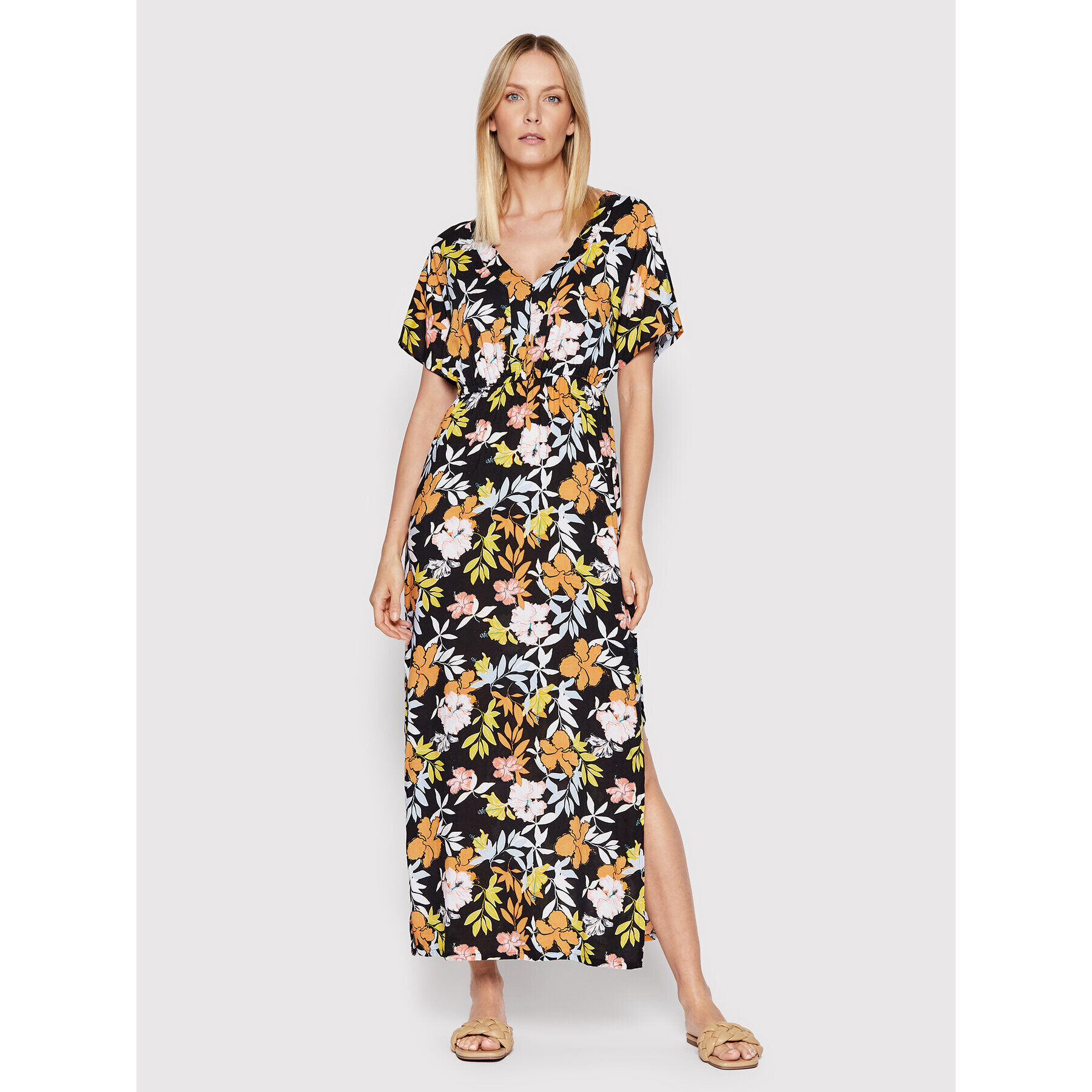 Roxy Ежедневна рокля Dynamite ERJWD03629 Черен Regular Fit - Pepit.bg