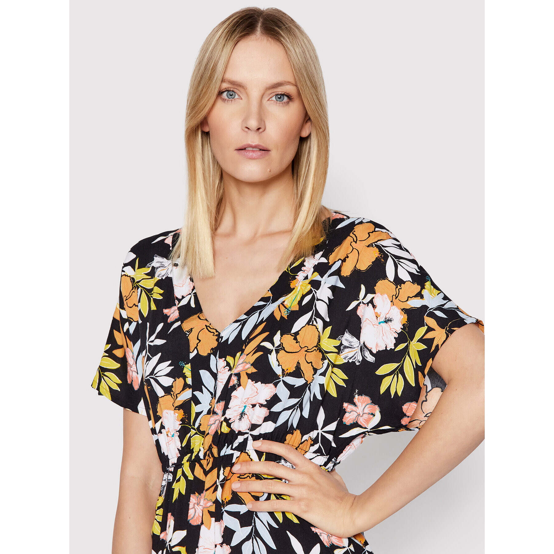 Roxy Ежедневна рокля Dynamite ERJWD03629 Черен Regular Fit - Pepit.bg