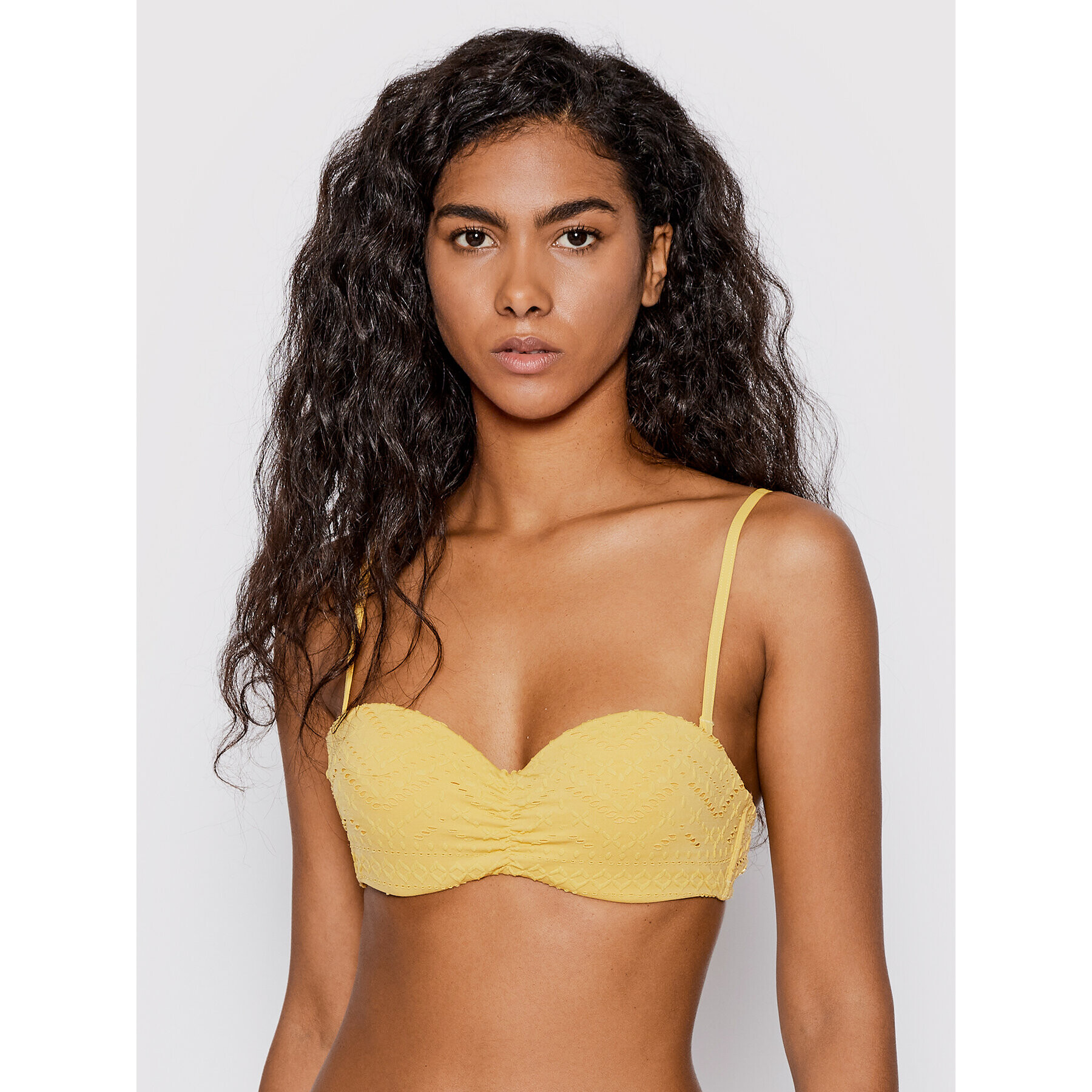 Roxy Горнище на бански Quiet Beauty ERJX304650 Жълт - Pepit.bg