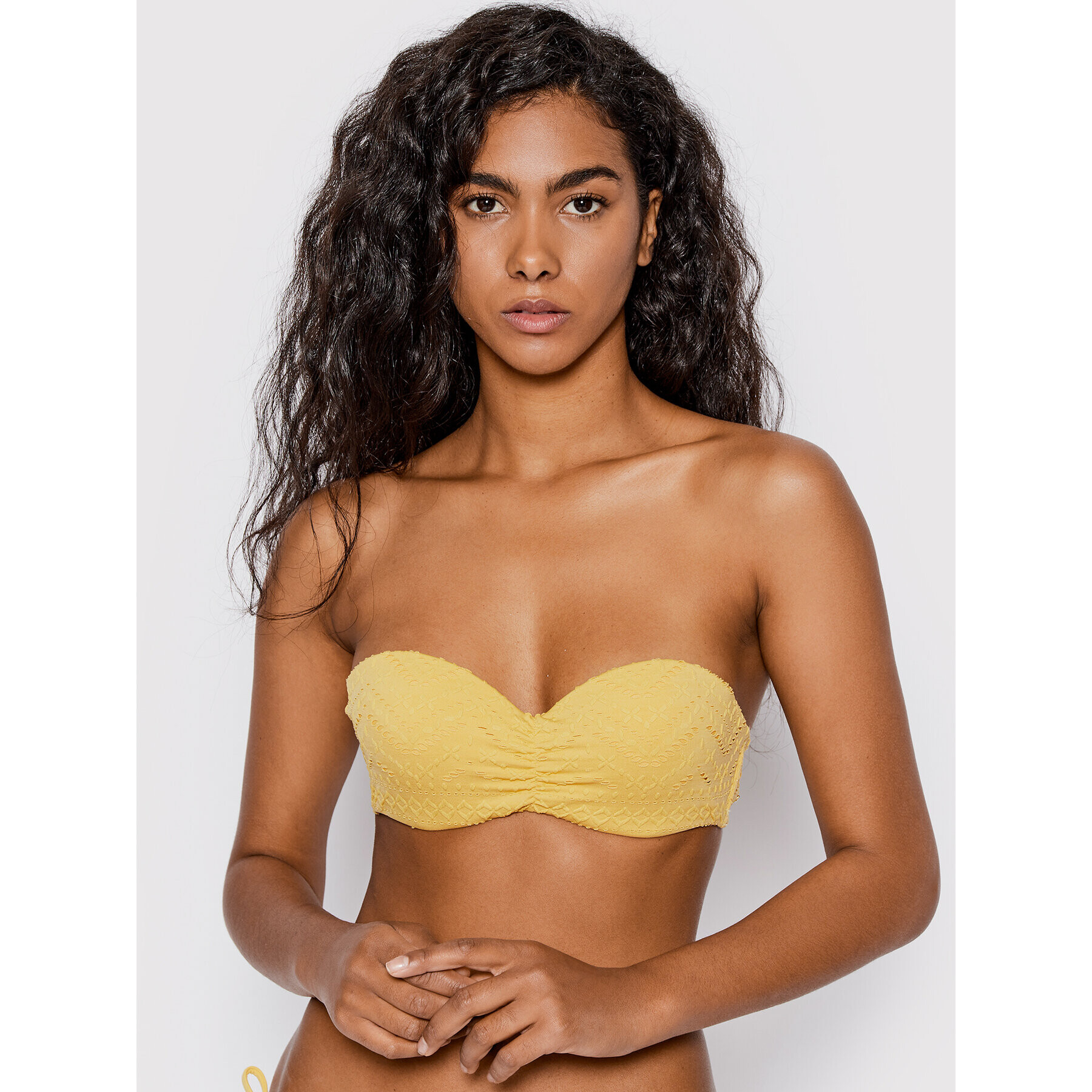 Roxy Горнище на бански Quiet Beauty ERJX304650 Жълт - Pepit.bg