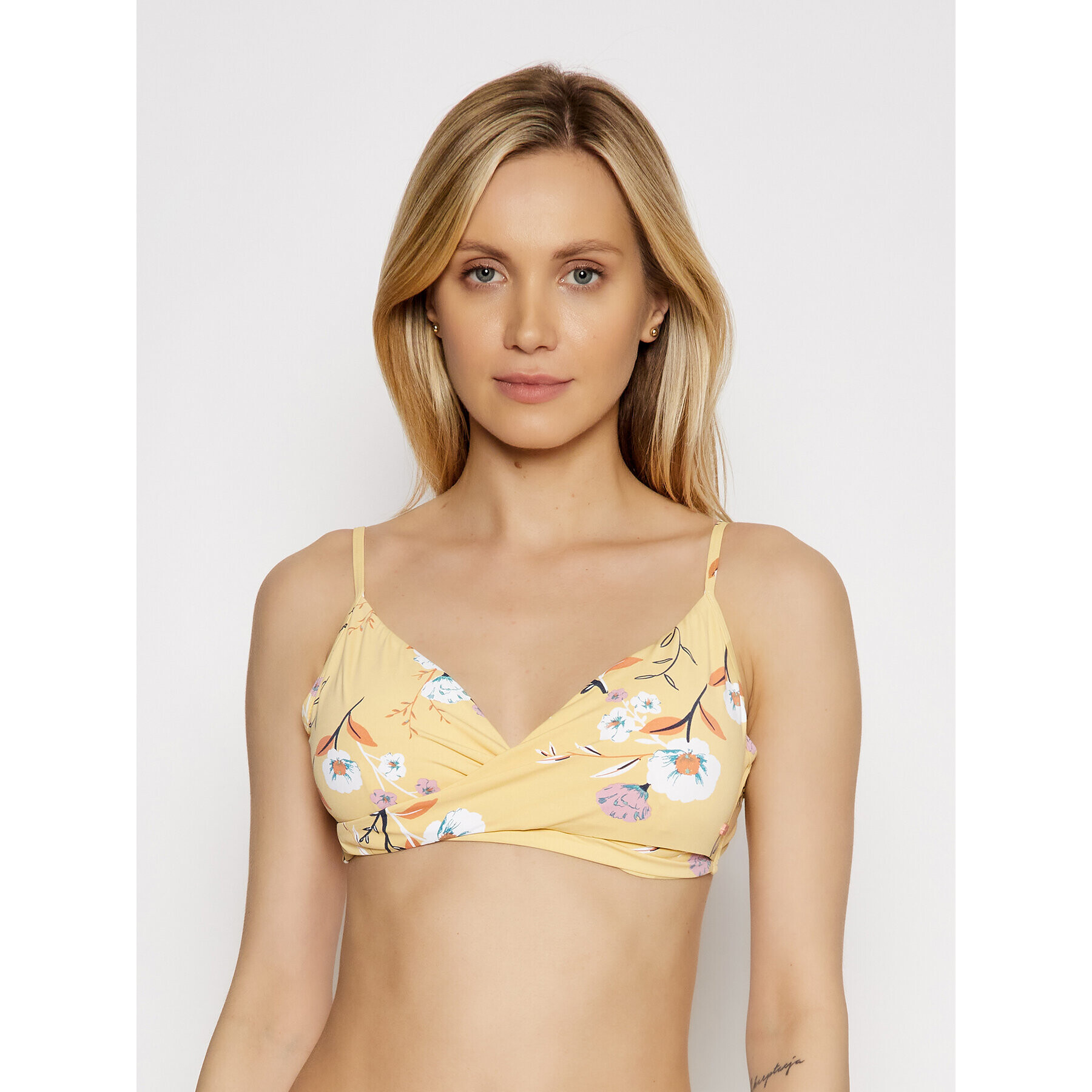 Roxy Горнище на бански Lahaina Bay ERJX304090 Жълт - Pepit.bg
