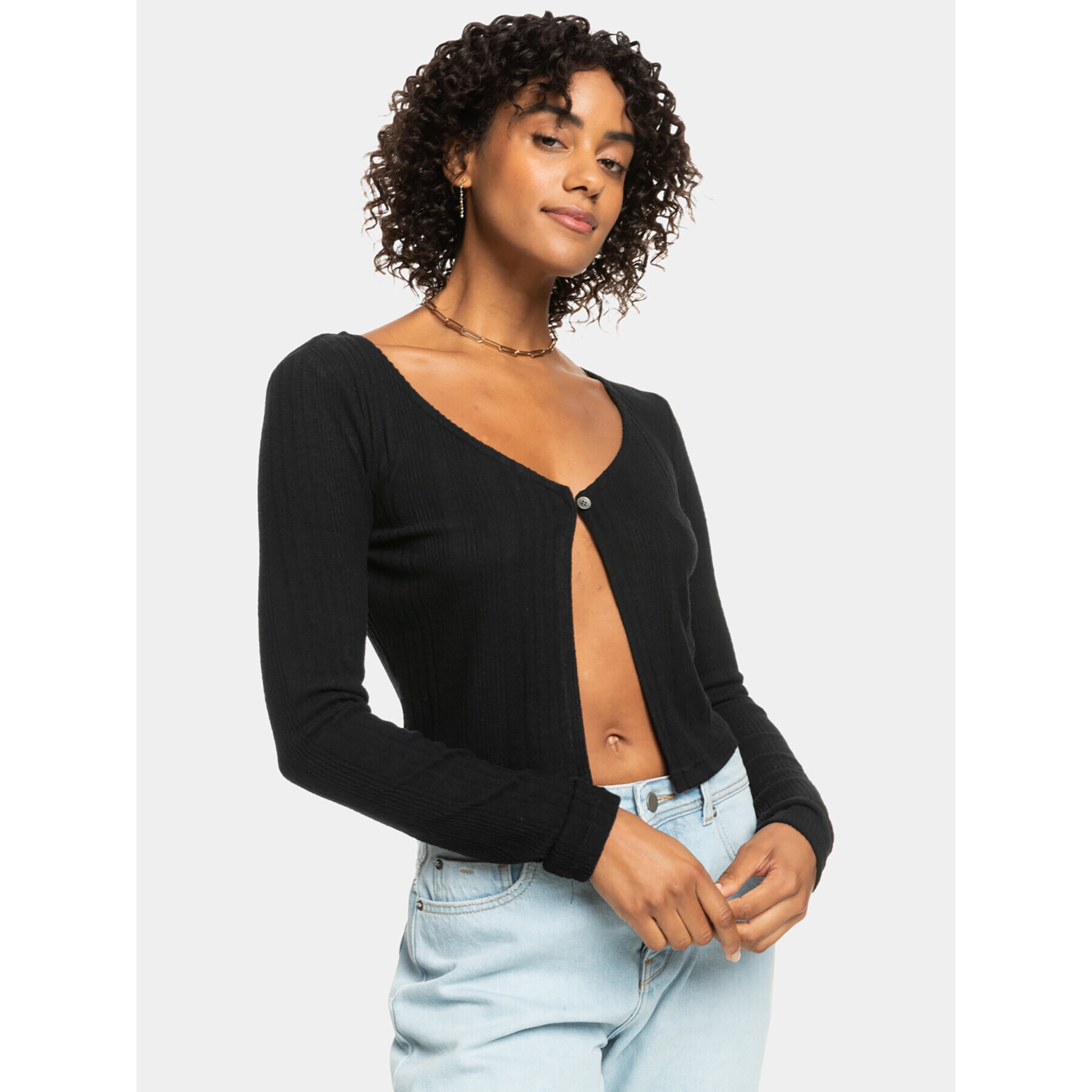 Roxy Кардиган Mystical Sky Kttp ERJKT04046 Сив Slim Fit - Pepit.bg