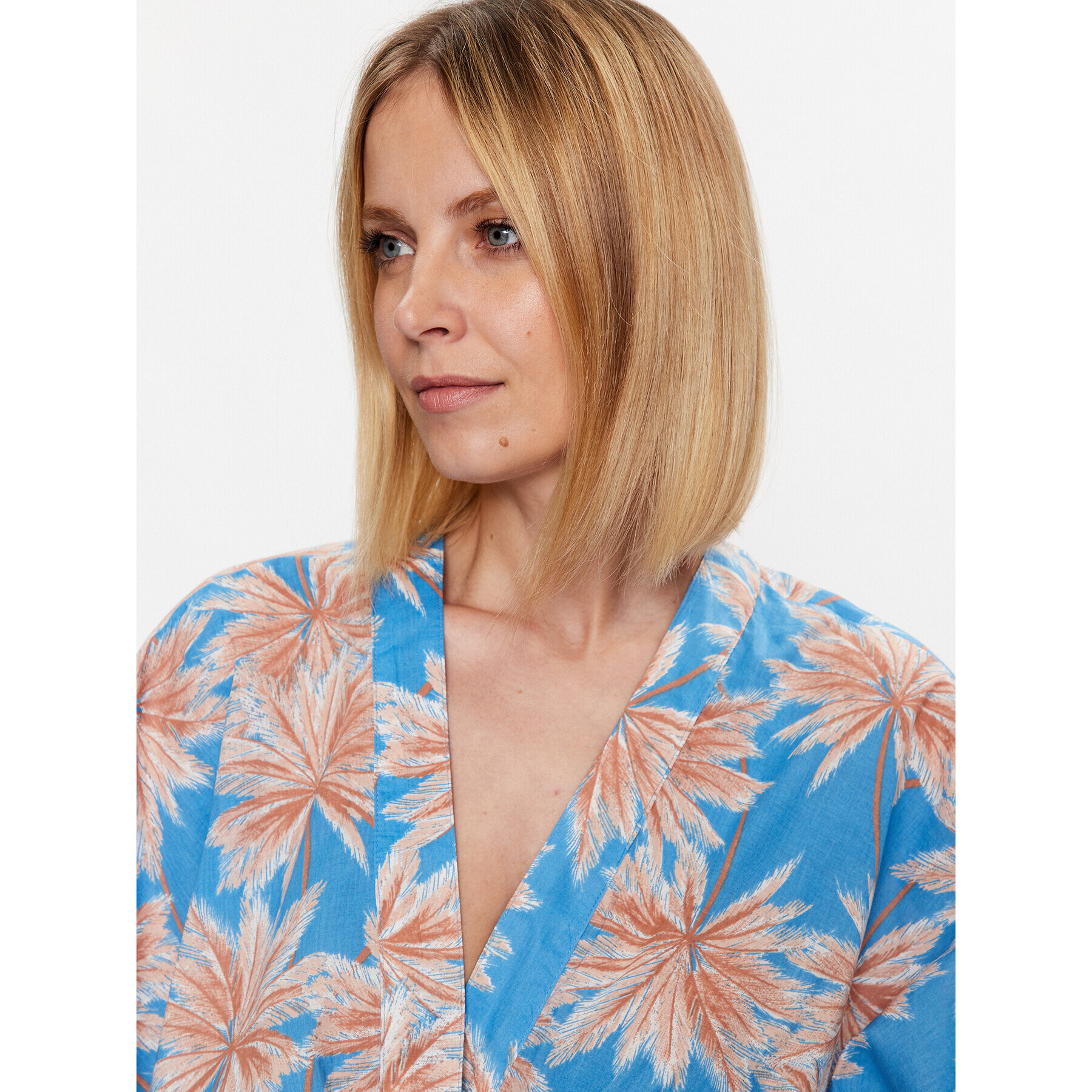 Roxy Кимоно Sunny Moments ERJX603338 Син Relaxed Fit - Pepit.bg